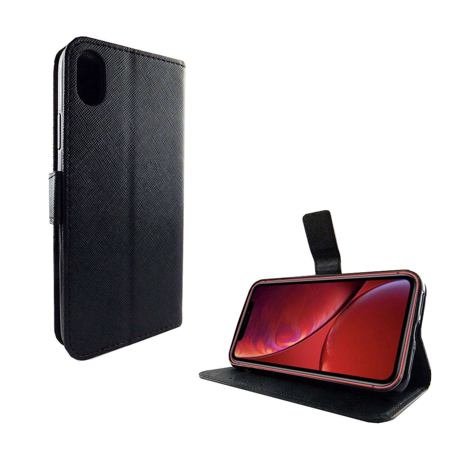 Apple iPhone XR Handyhülle Bookcover Schwarz