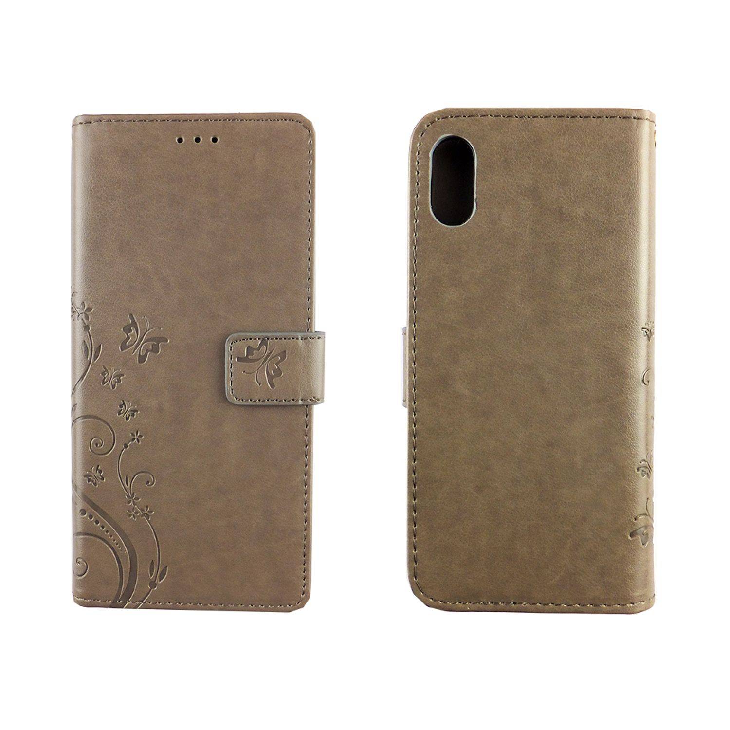 Apple iPhone XS Handyhülle Bookcover Grau