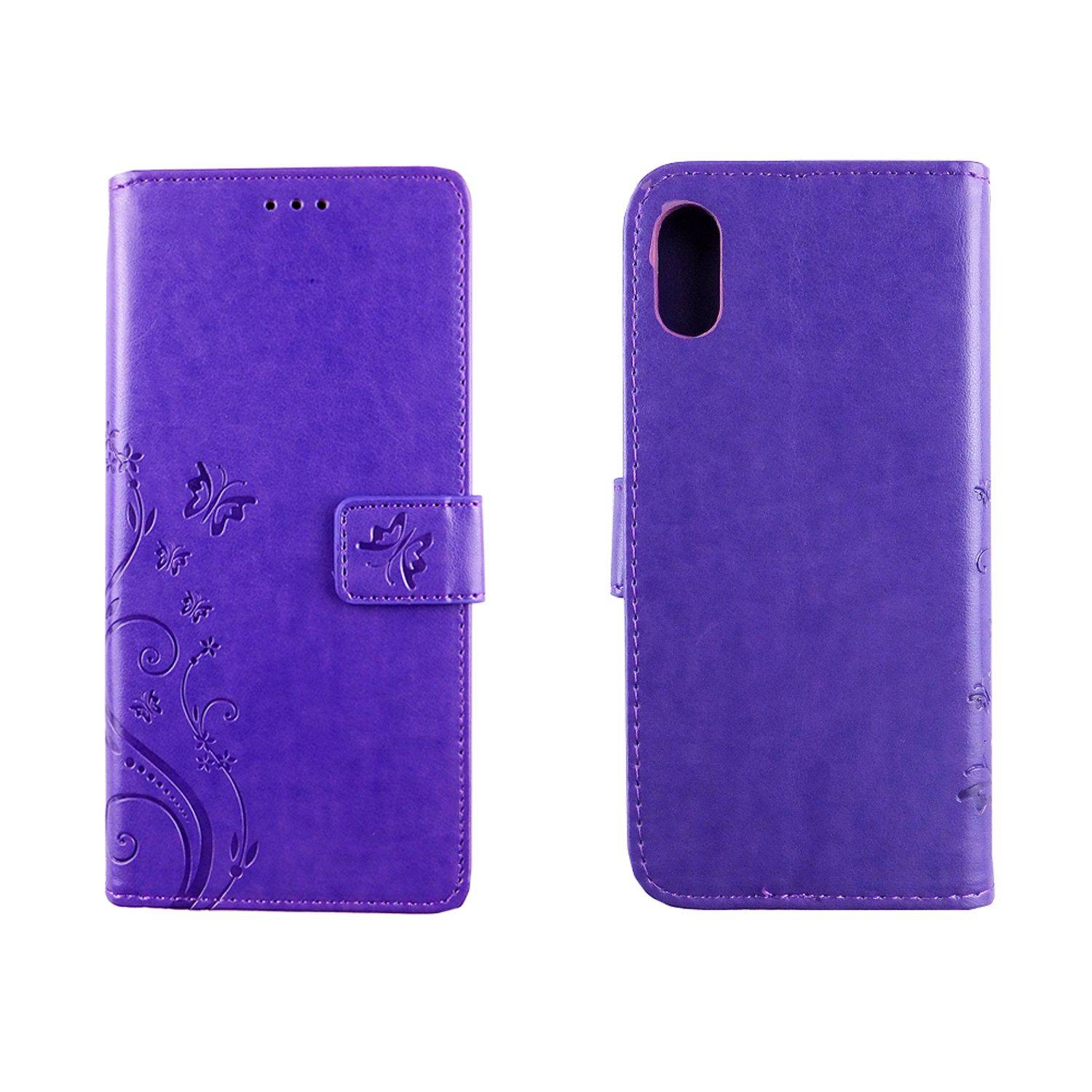Apple iPhone XS Handyhülle Bookcover Violett