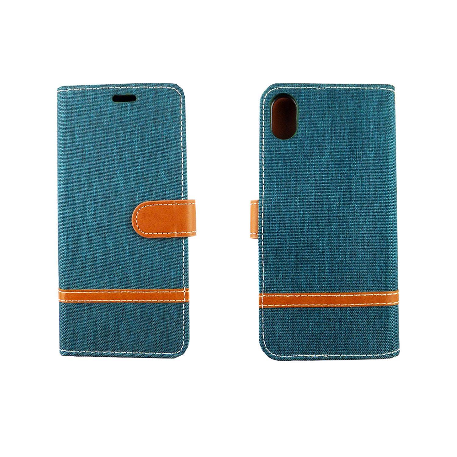 Apple iPhone XS Handyhülle Bookcover Grün