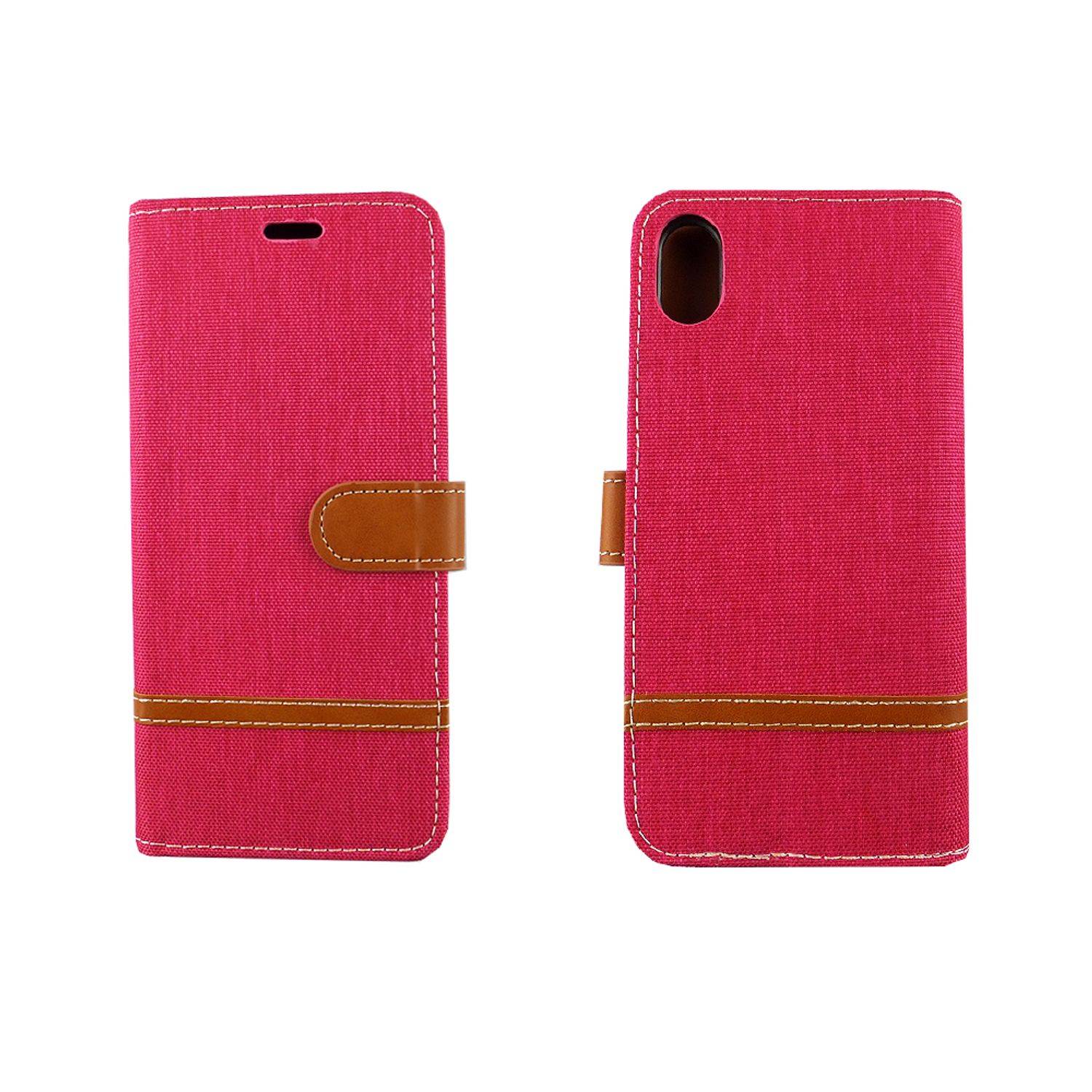 Apple iPhone XS Handyhülle Bookcover Rosa
