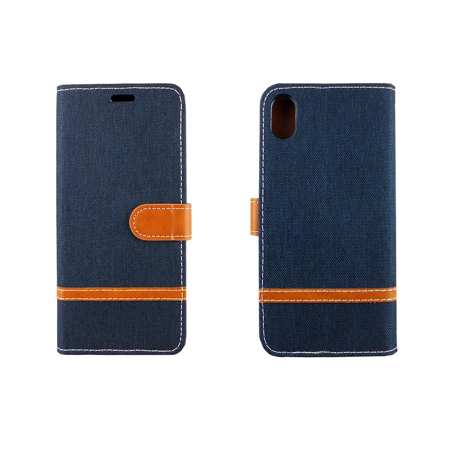 Apple iPhone XS Handyhülle Bookcover Blau