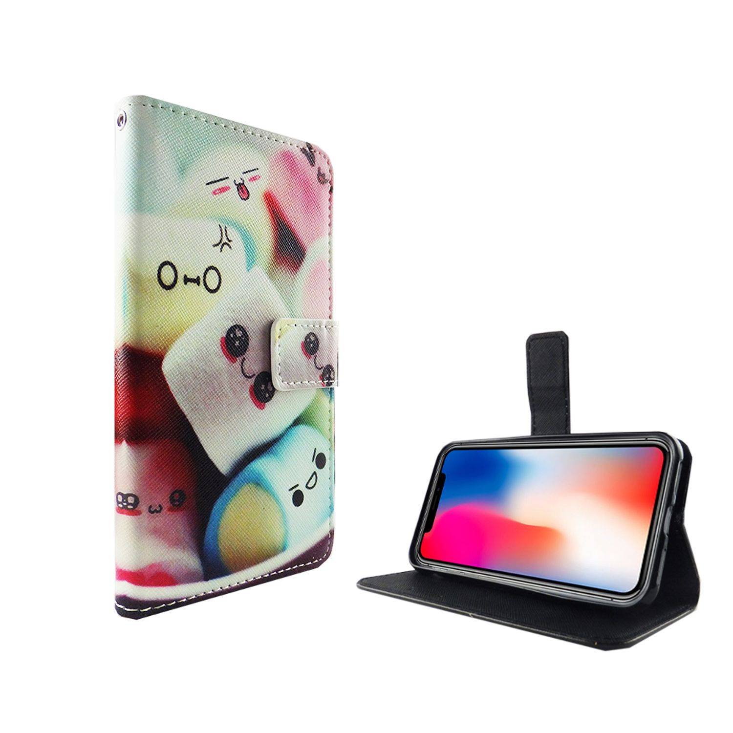 Apple iPhone XS Handyhülle Bookcover Mehrfarbig