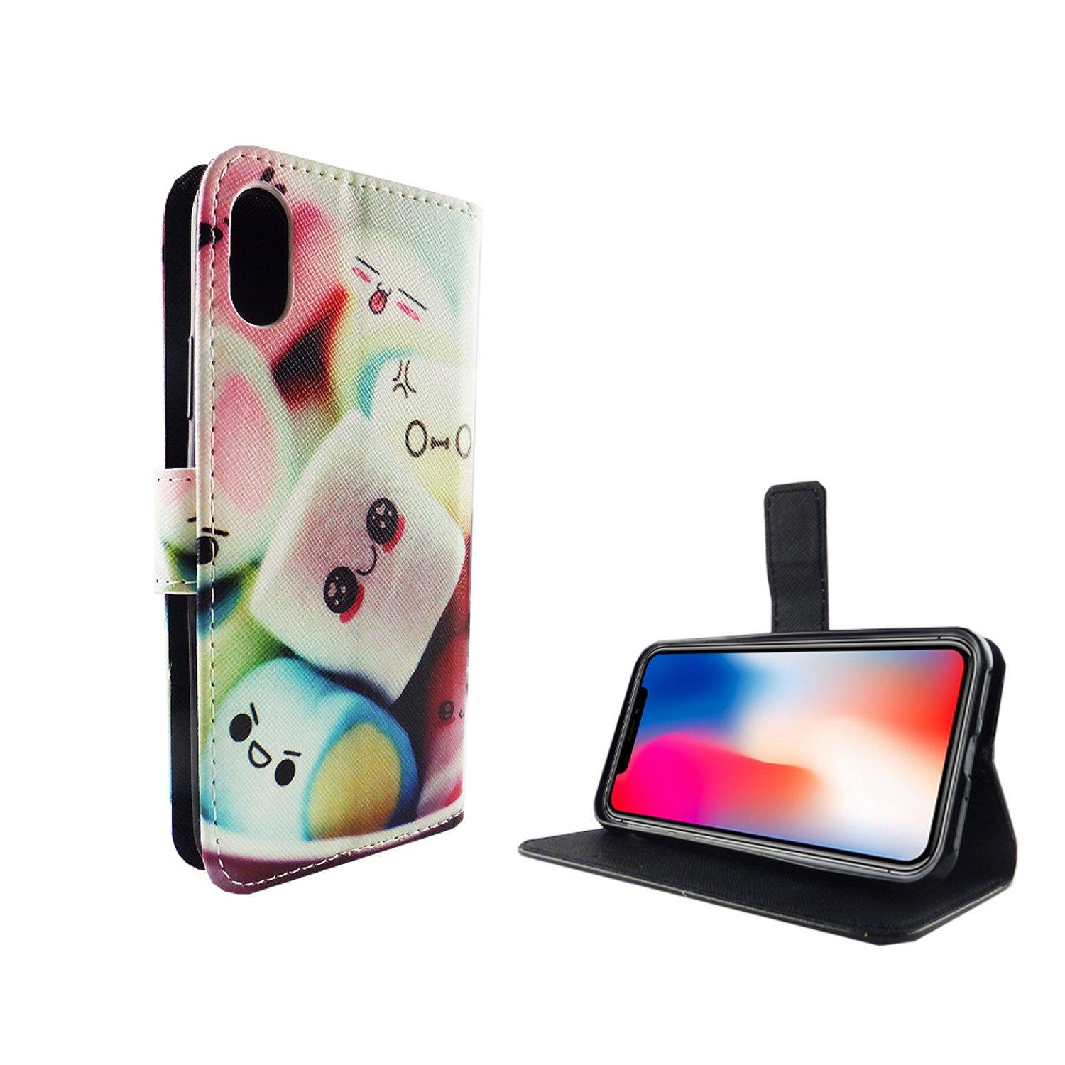 Apple iPhone XS Handyhülle Bookcover Mehrfarbig