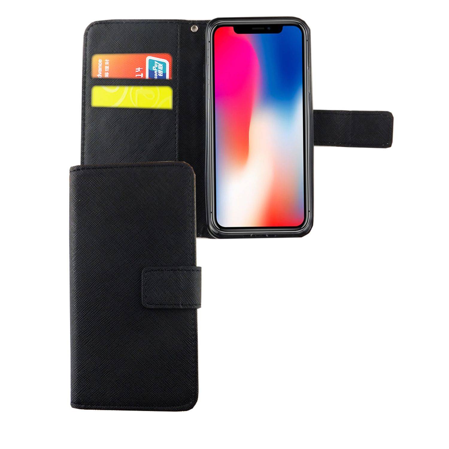 Apple iPhone XS Handyhülle Bookcover Schwarz