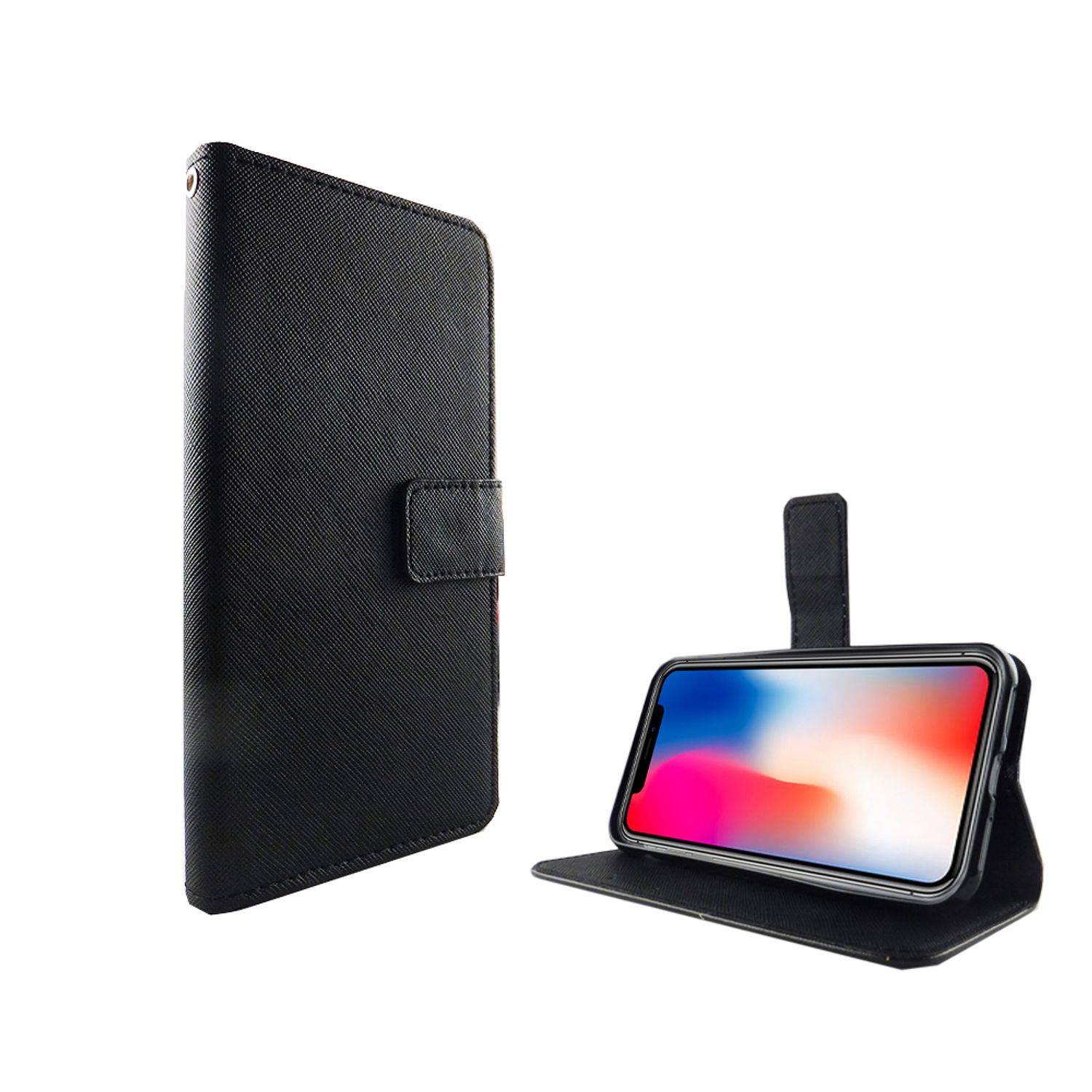 Apple iPhone XS Handyhülle Bookcover Schwarz