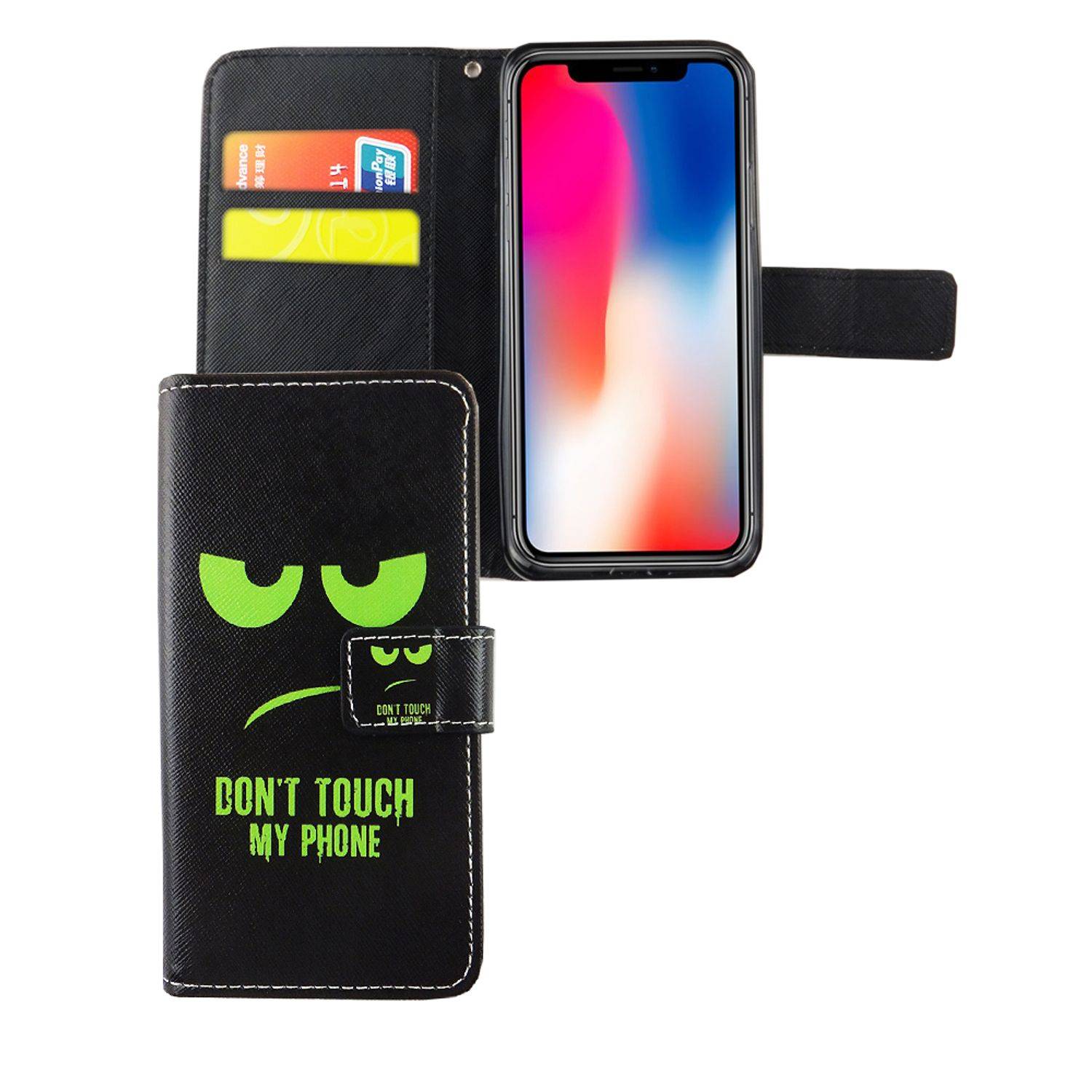 Apple iPhone XS Handyhülle Bookcover Schwarz