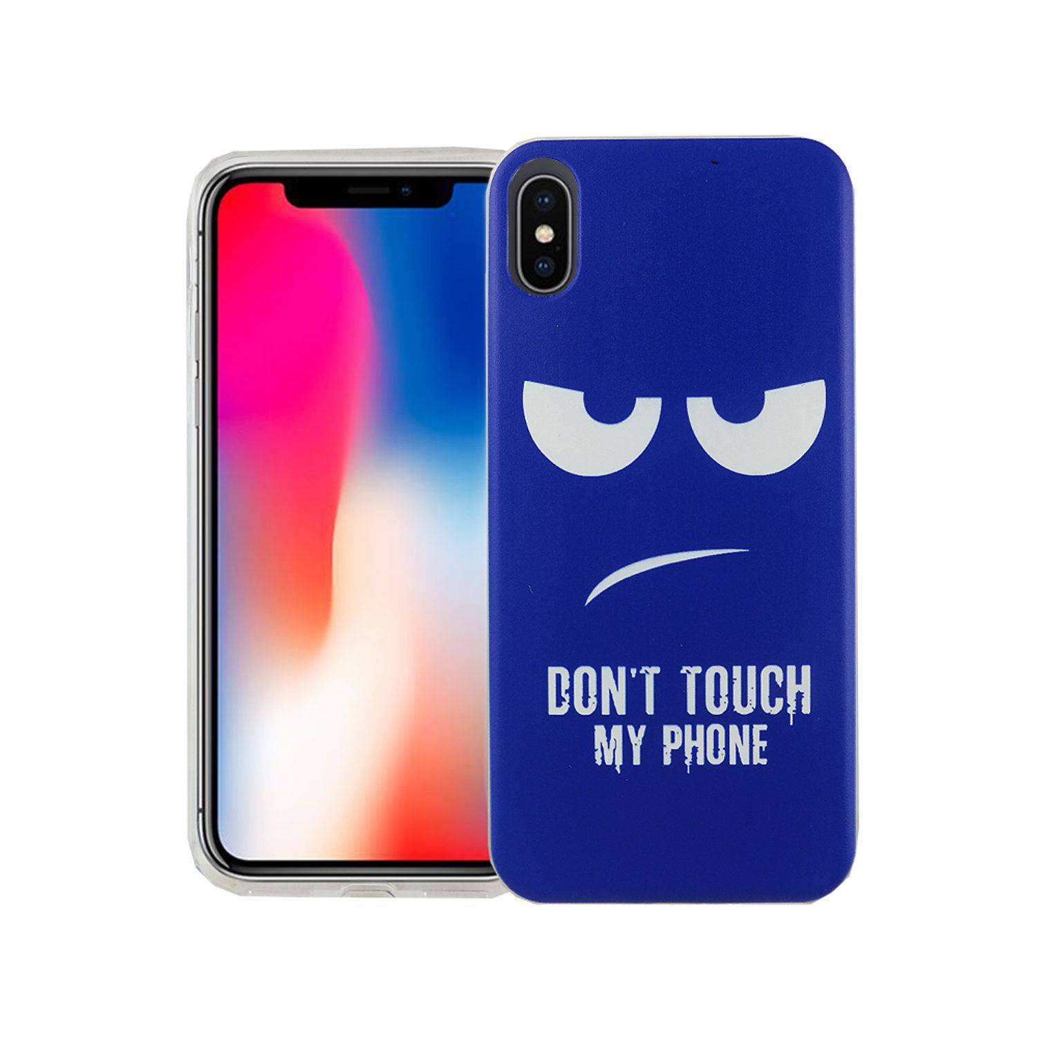 Apple iPhone XS Handyhülle Bumper Backcover Blau