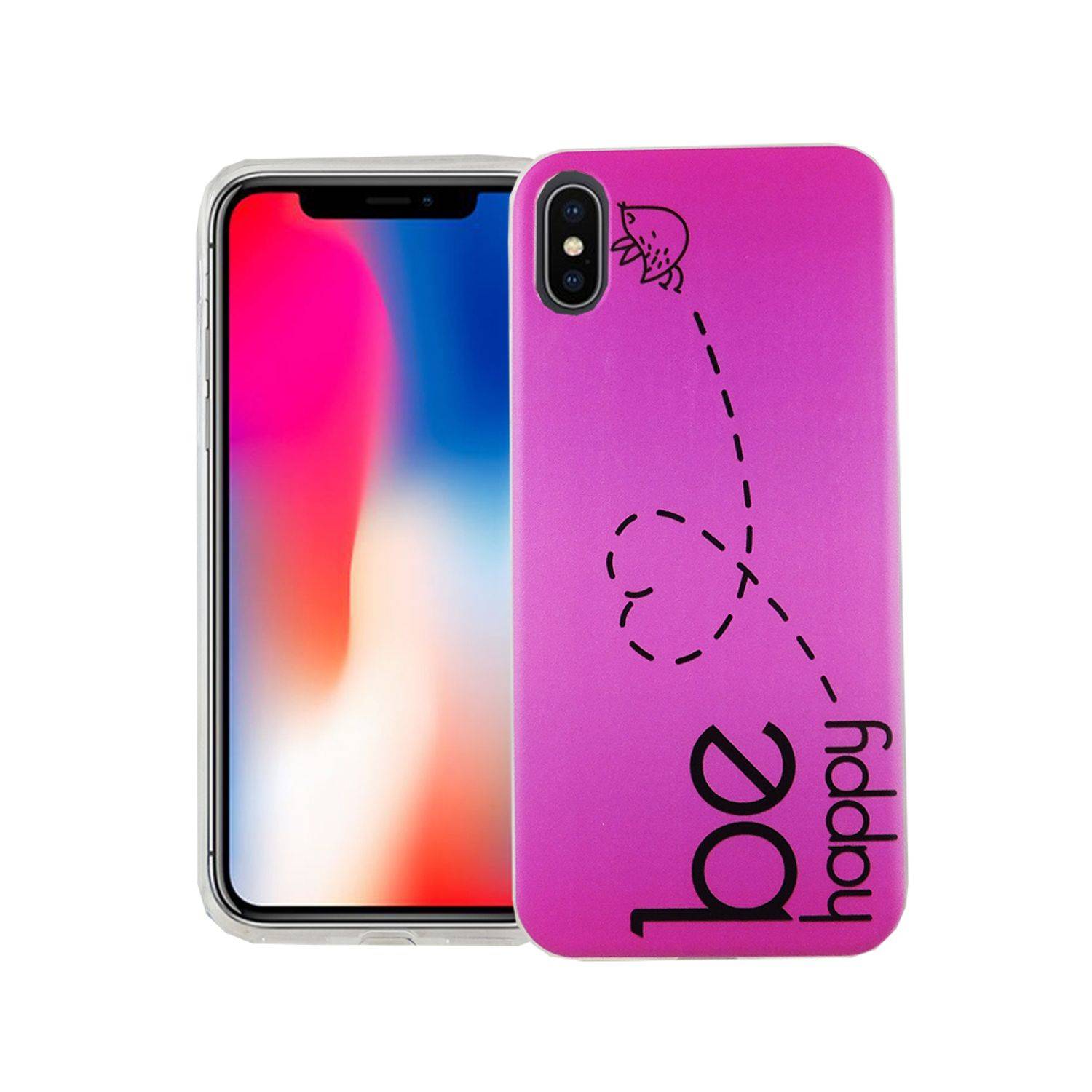 Apple iPhone XS Handyhülle Bumper Backcover Rosa