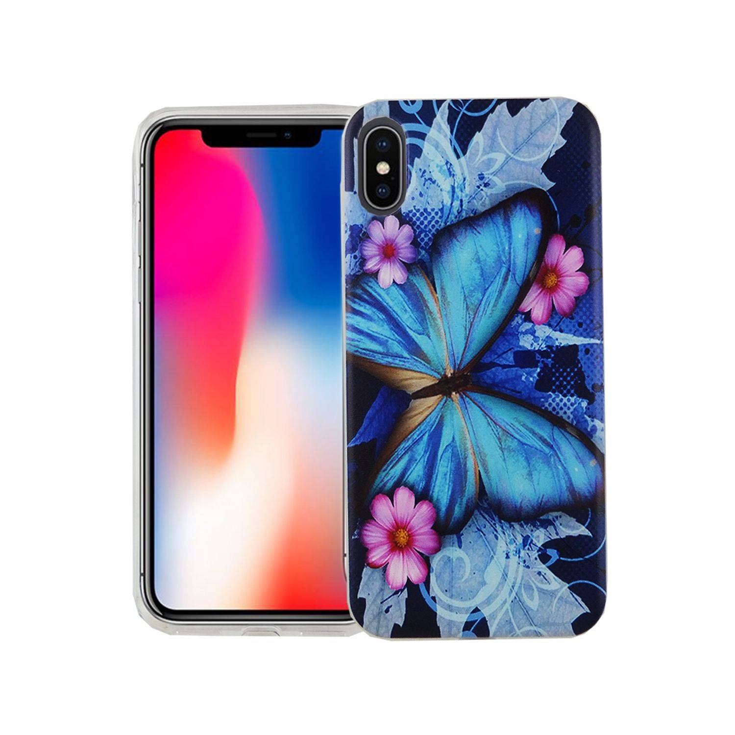 Apple iPhone XS Handyhülle Bumper Backcover Blau
