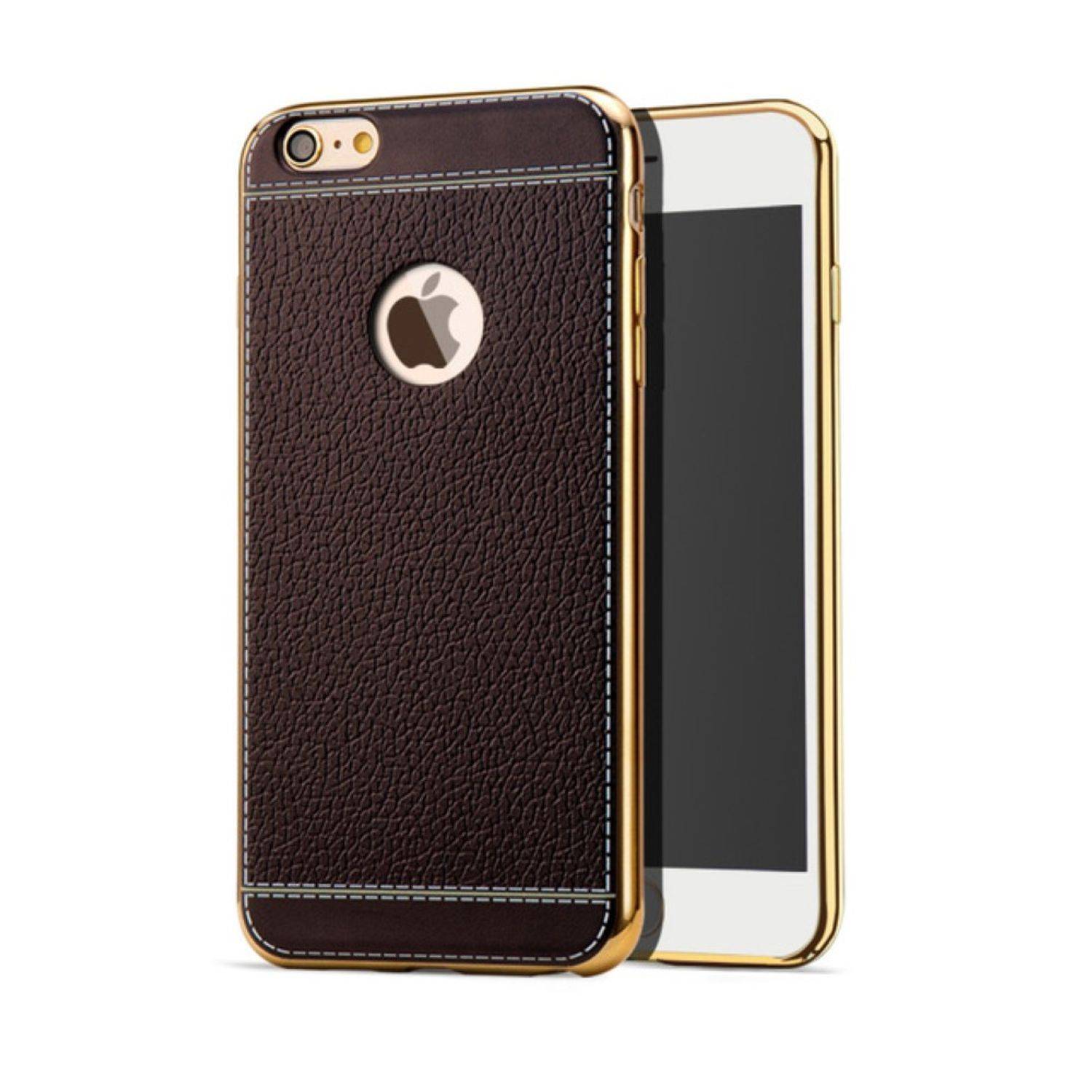Apple iPhone XS Handyhülle Backcover Braun
