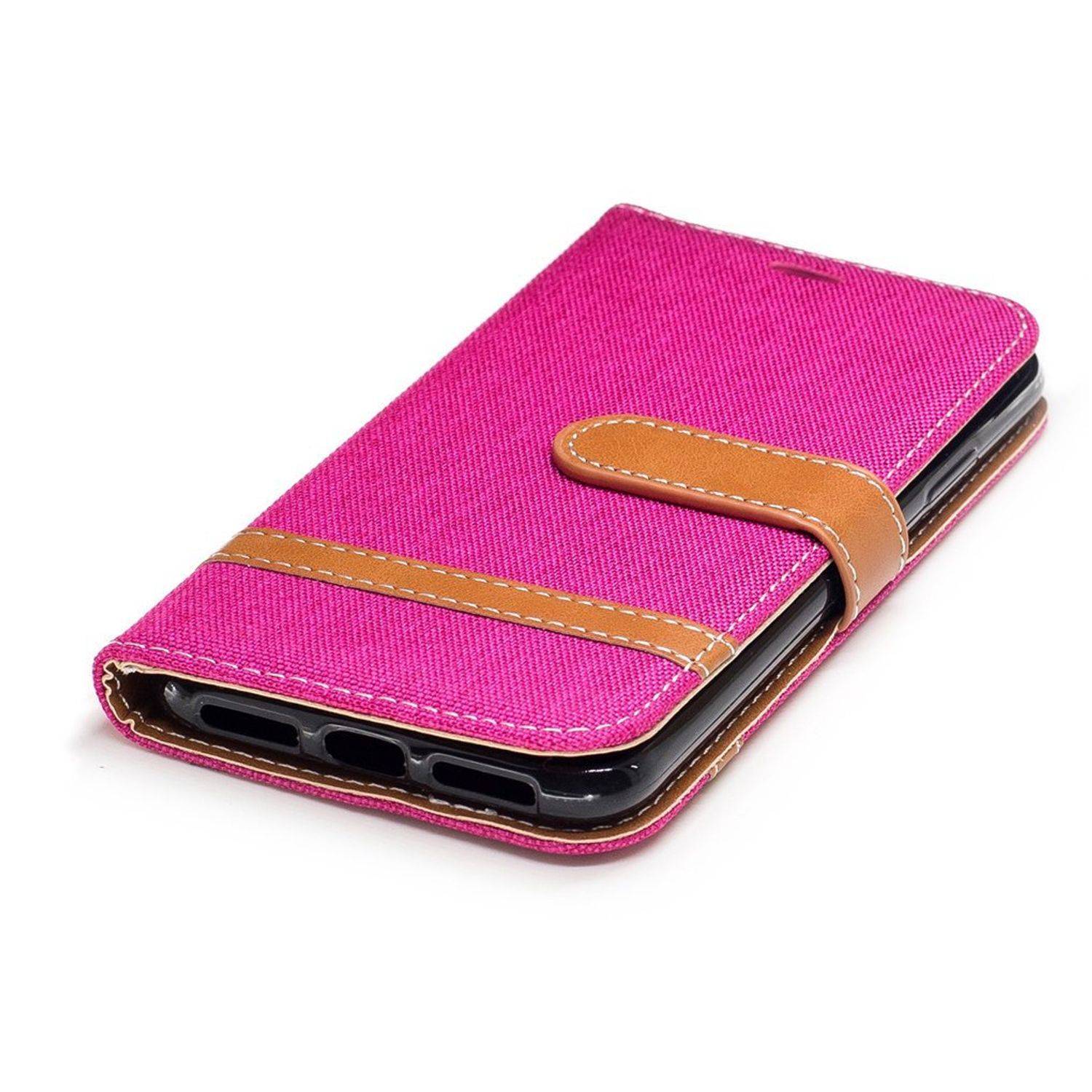 Apple iPhone XS Handyhülle Bookcover Rosa