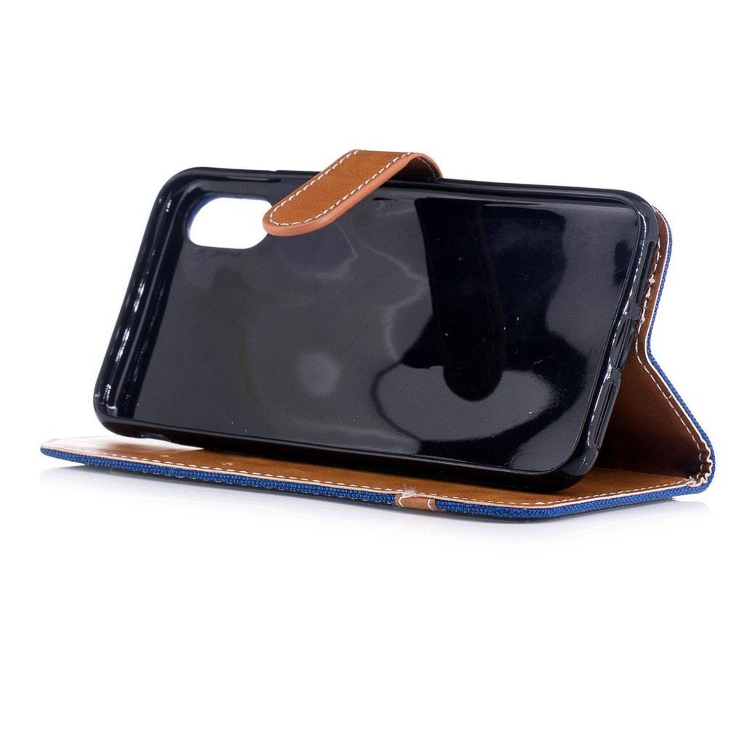 Apple iPhone XS Handyhülle Bookcover Blau