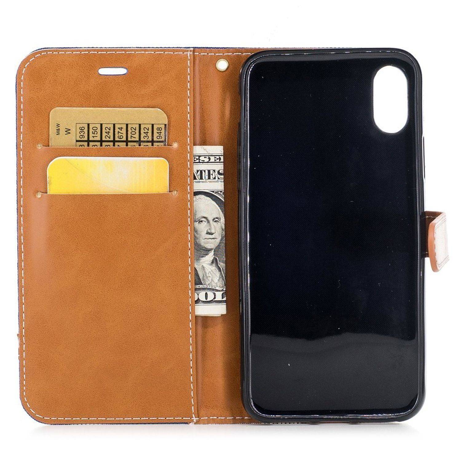 Apple iPhone XS Handyhülle Bookcover Blau