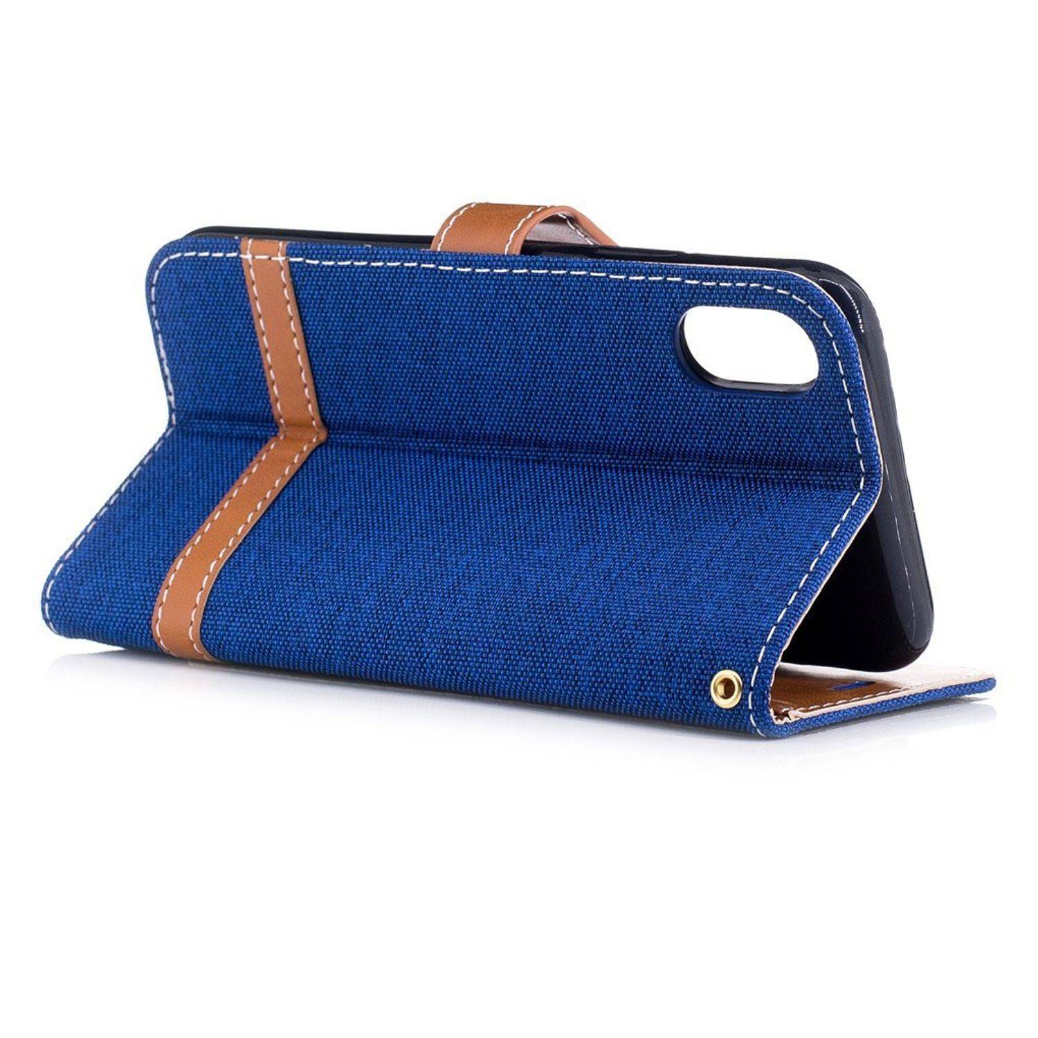 Apple iPhone XS Handyhülle Bookcover Blau