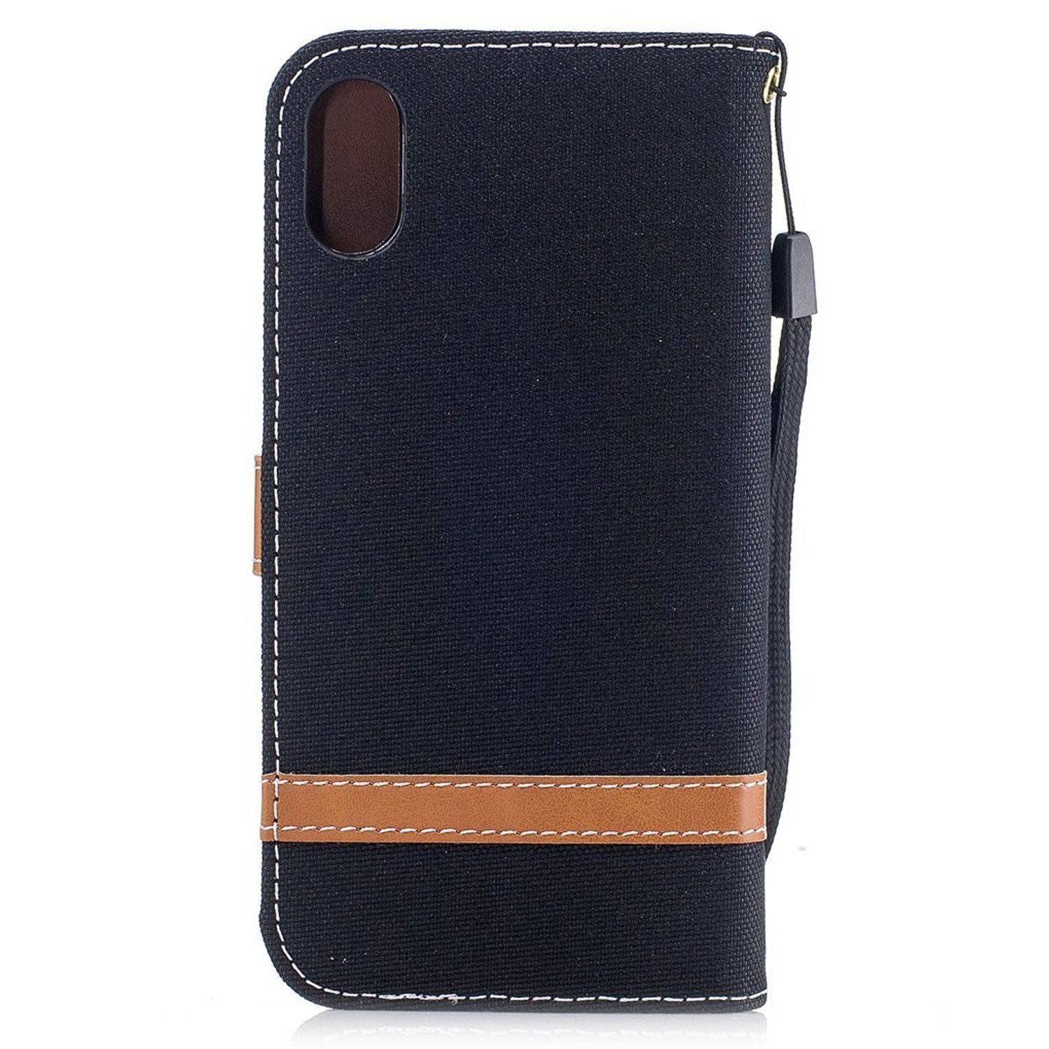Apple iPhone XS Handyhülle Bookcover Schwarz