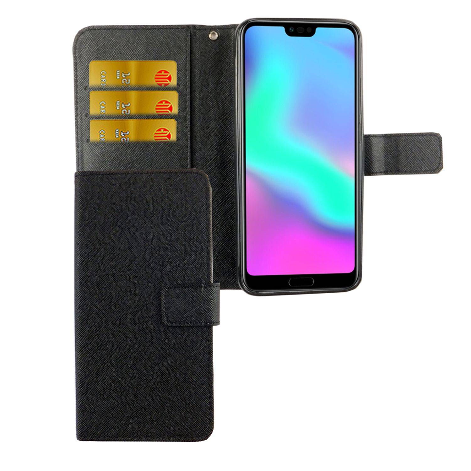 Huawei Honor 10 Handyhülle Bookcover Schwarz