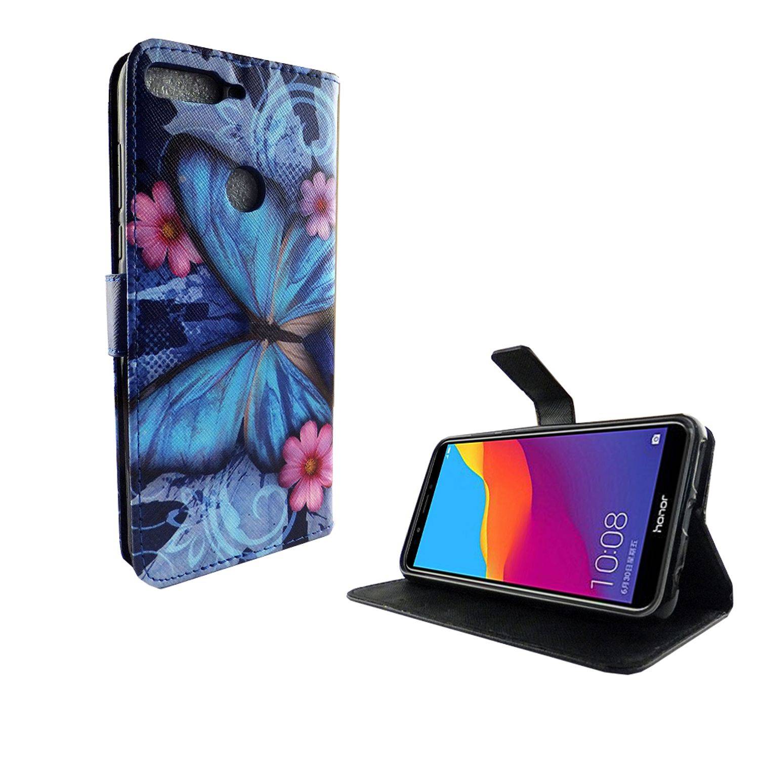 Huawei Honor 7C Handyhülle Bookcover Blau