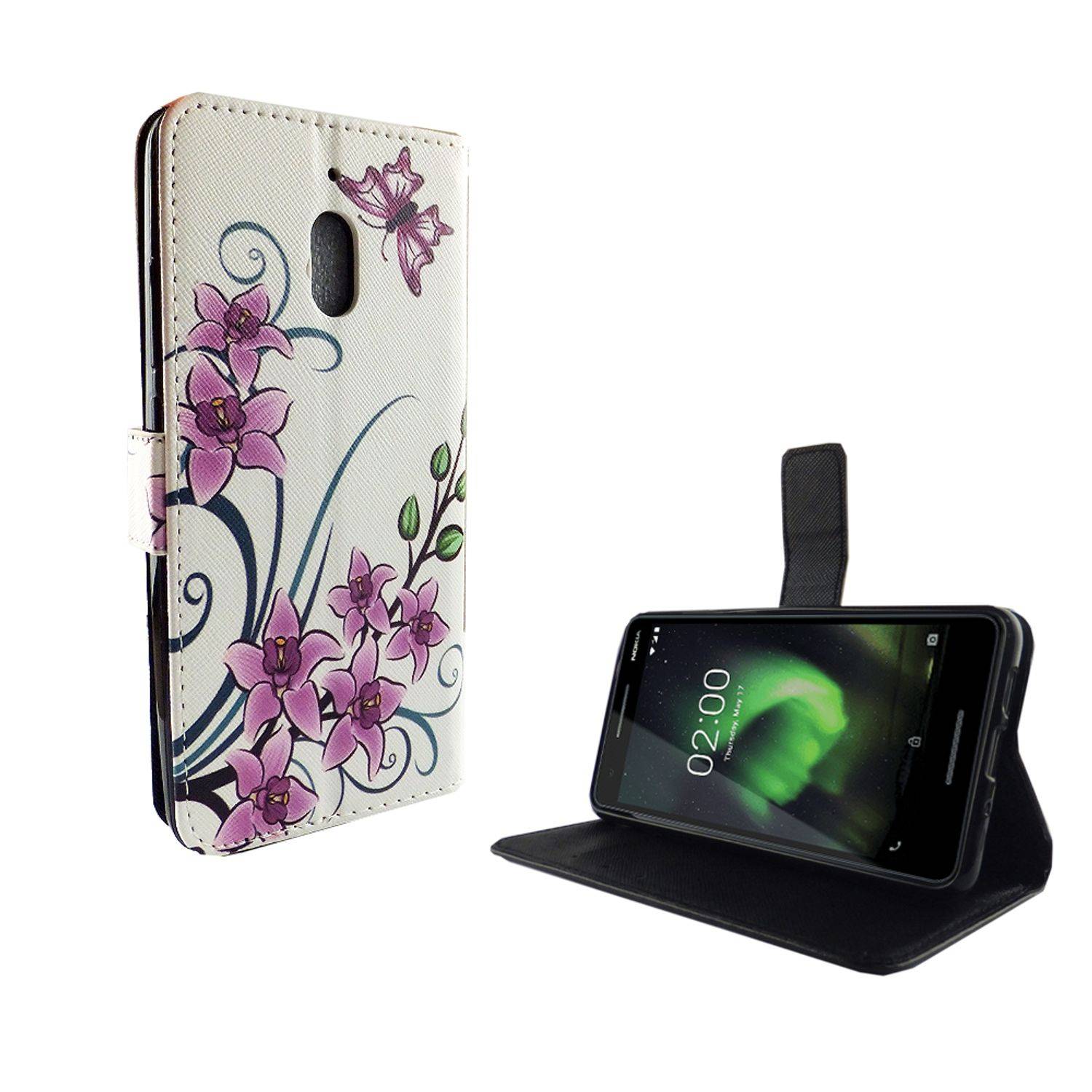 Nokia 2.1 Handyhülle Bookcover Weiß