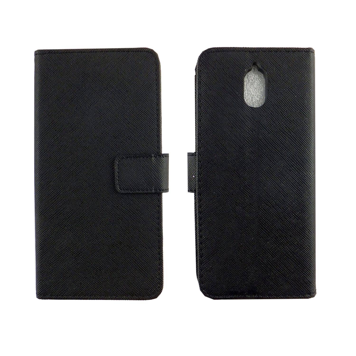 Nokia 3.1 Handyhülle Bookcover Schwarz