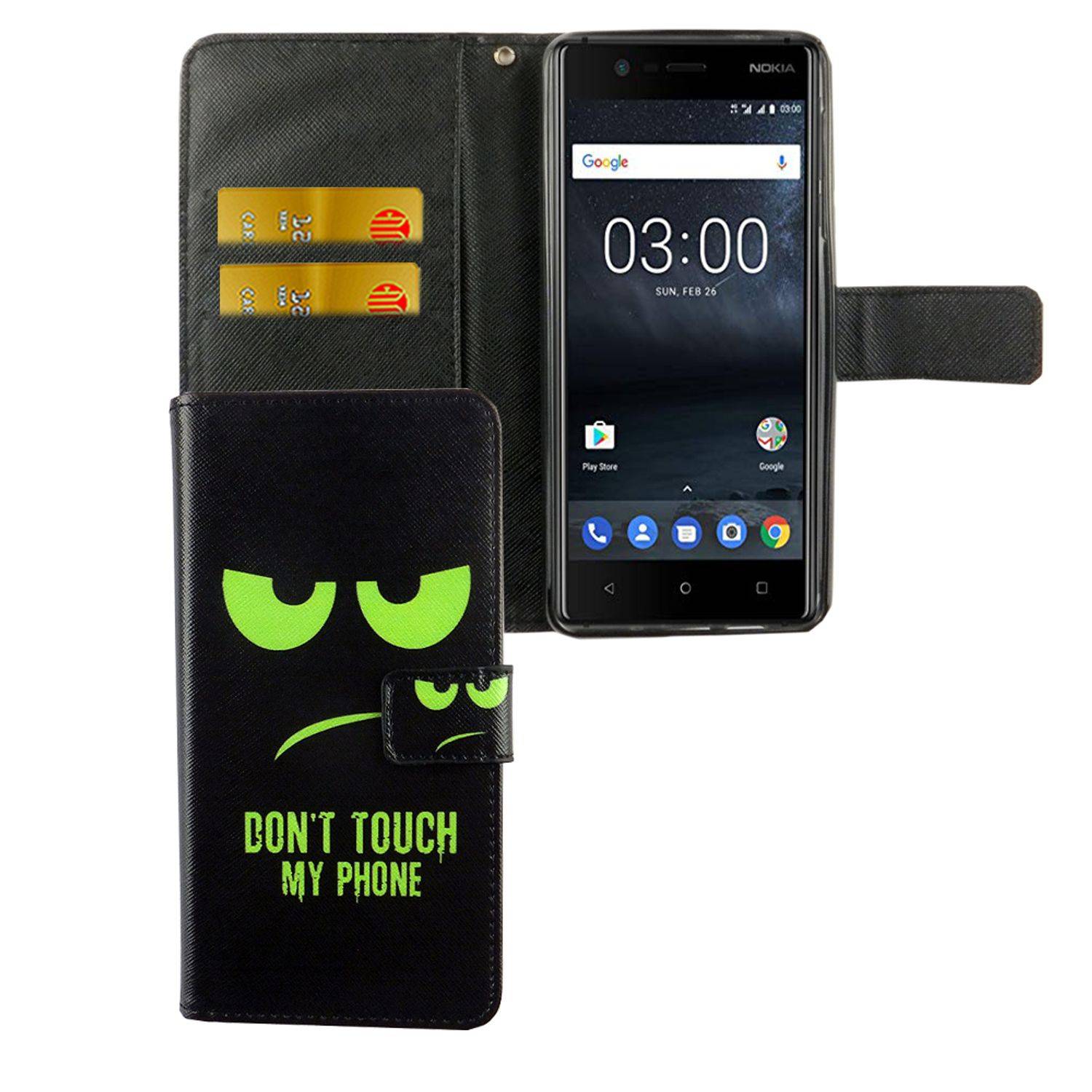 Nokia 3.1 Handyhülle Bookcover Grün