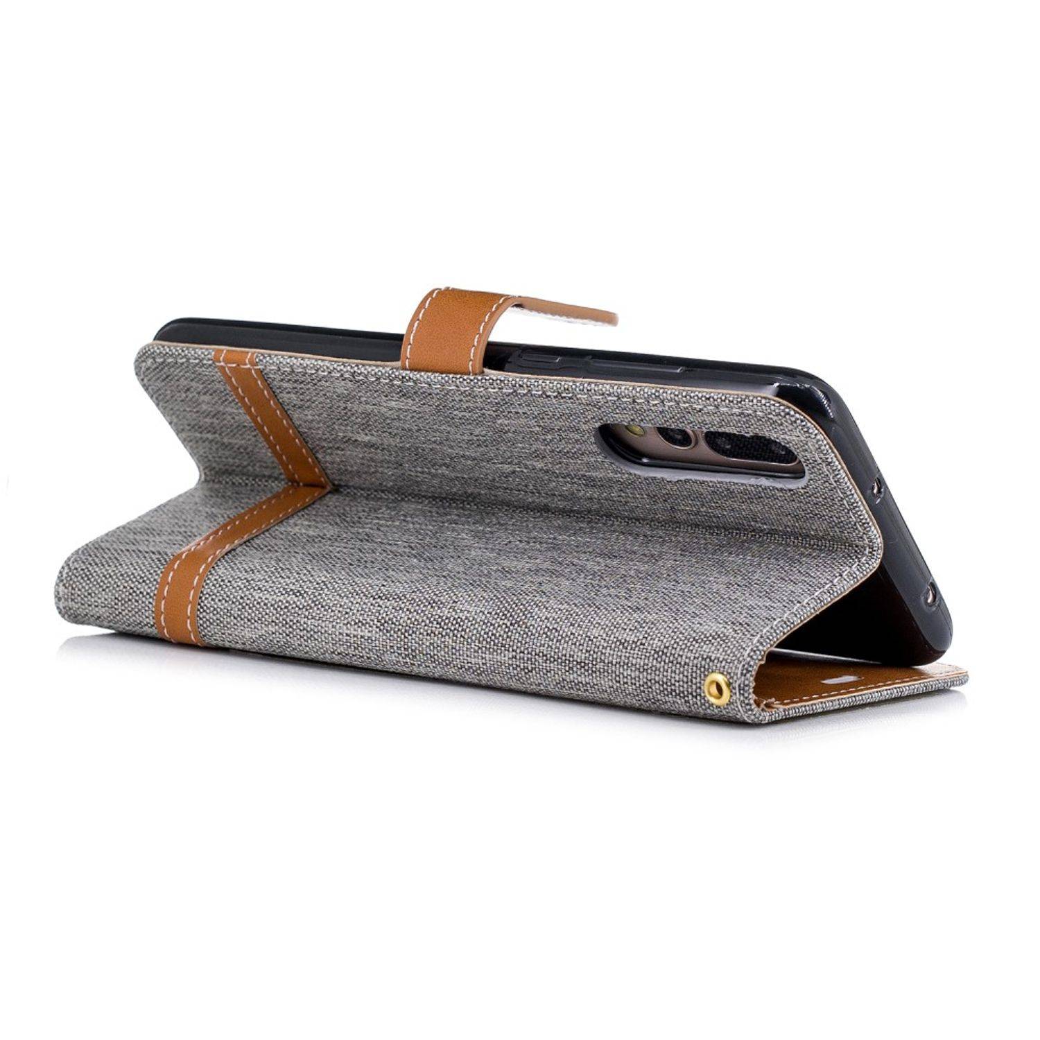 Huawei P20 Pro Handyhülle Bookcover Grau