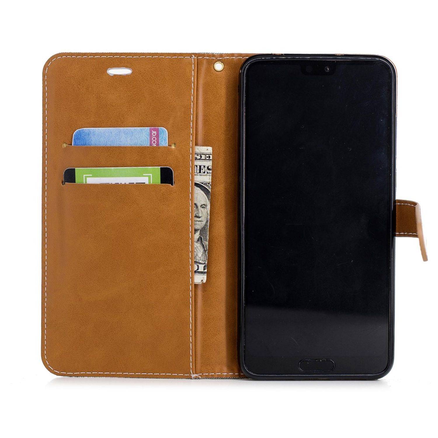 Huawei P20 Pro Handyhülle Bookcover Grau