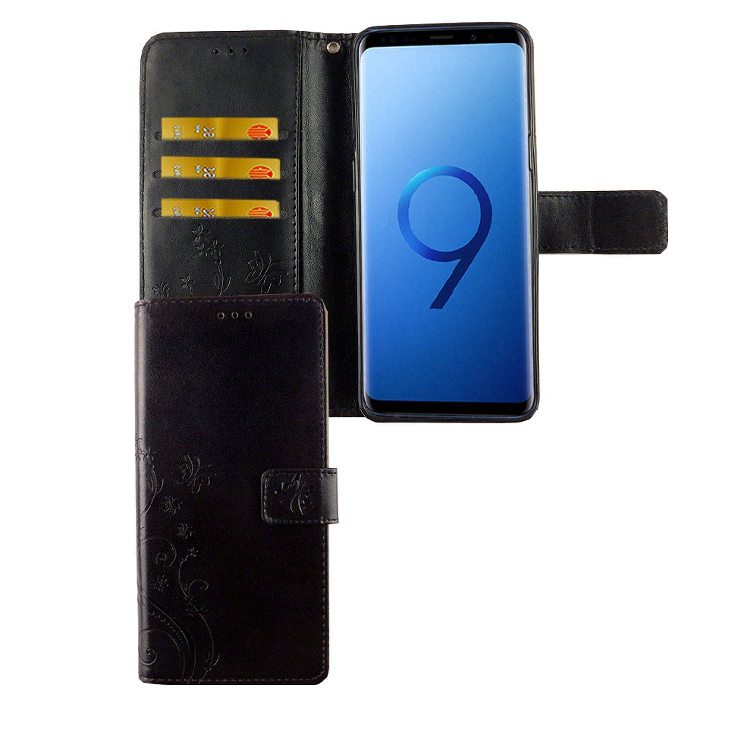 Samsung Galaxy S9 Handyhülle Bookcover Schwarz