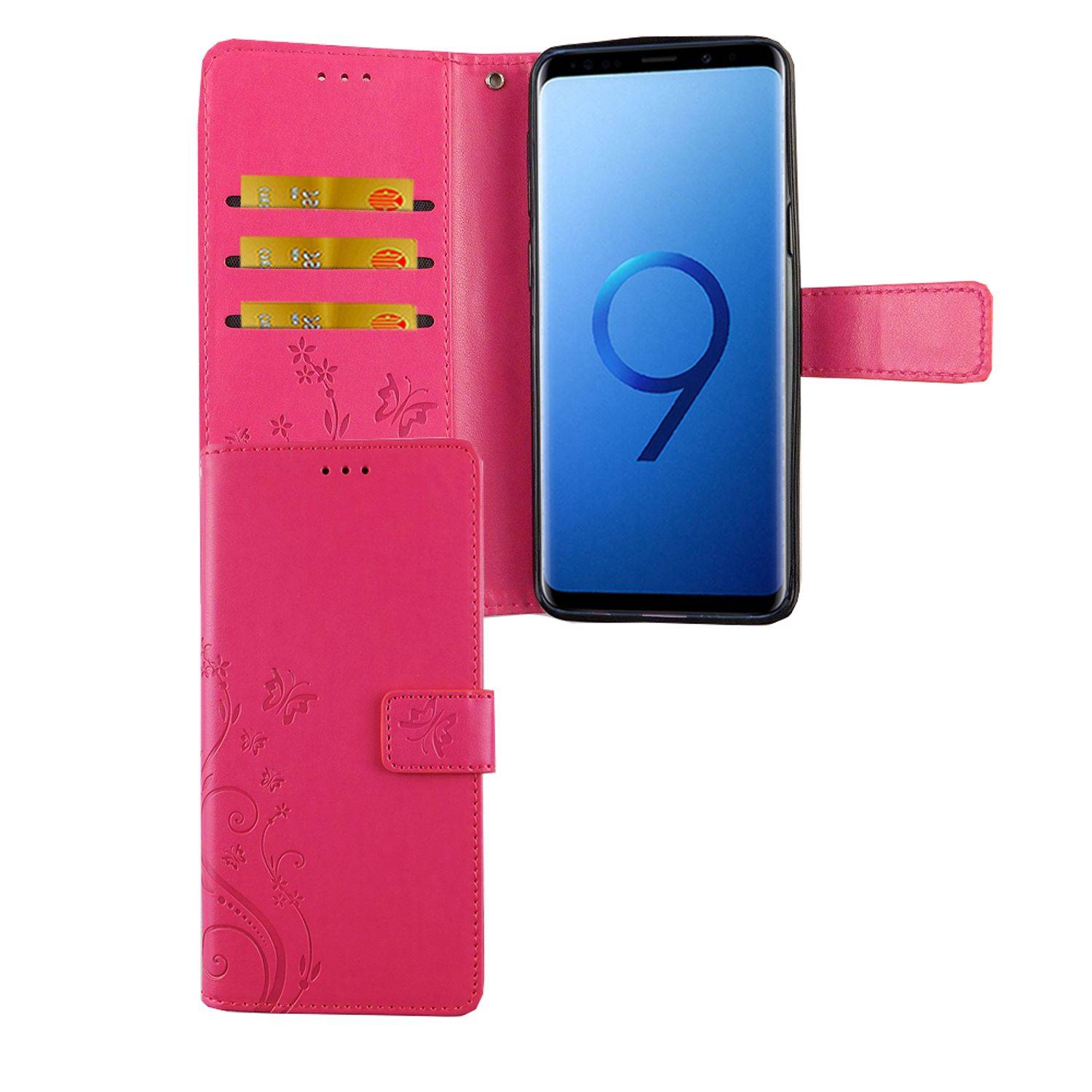 Samsung Galaxy S9 Handyhülle Bookcover Rosa