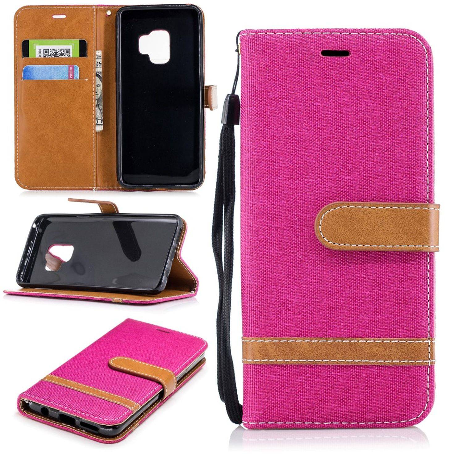 Samsung Galaxy S9 Handyhülle Bookcover Rosa