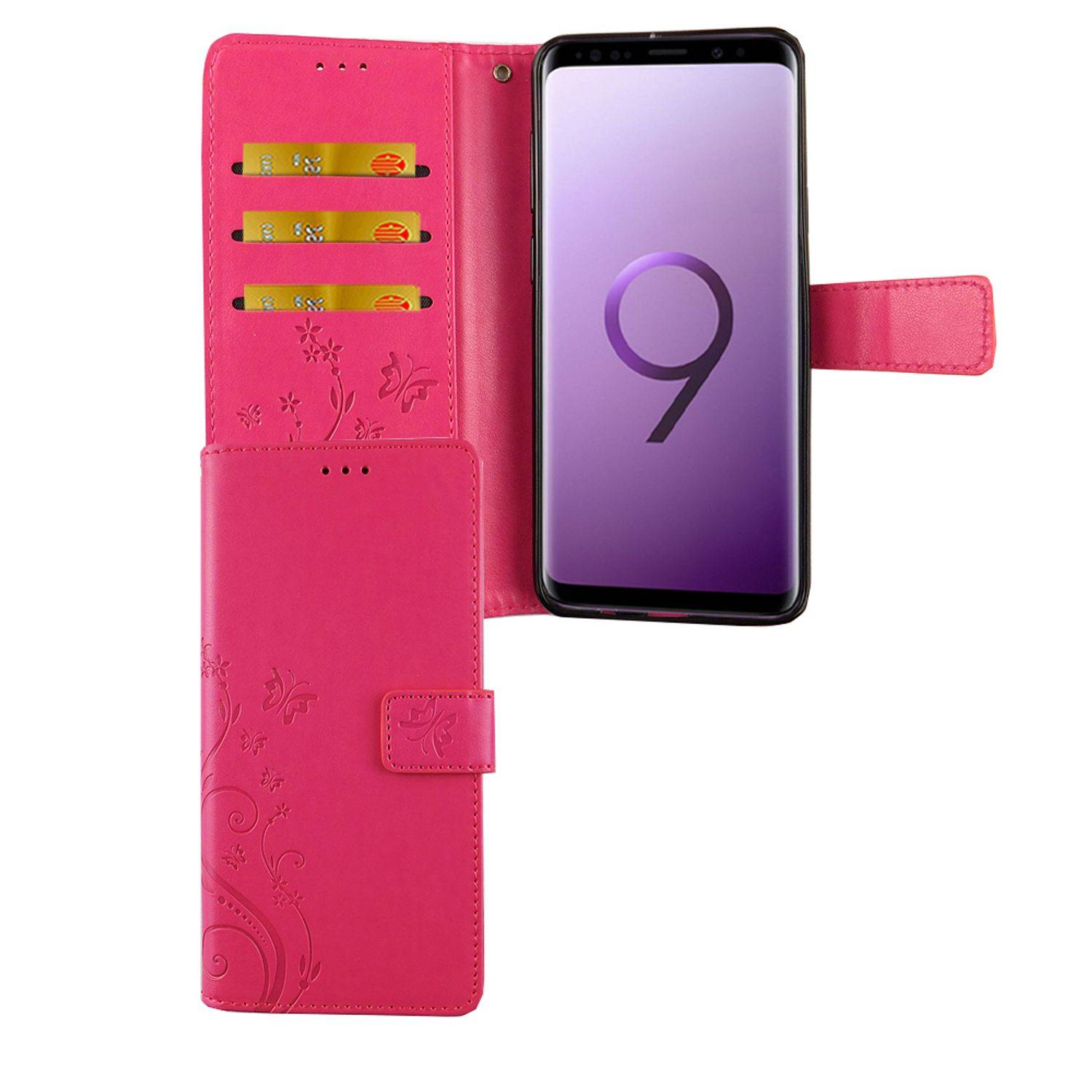 Samsung Galaxy S9 Plus Handyhülle Bookcover Rosa