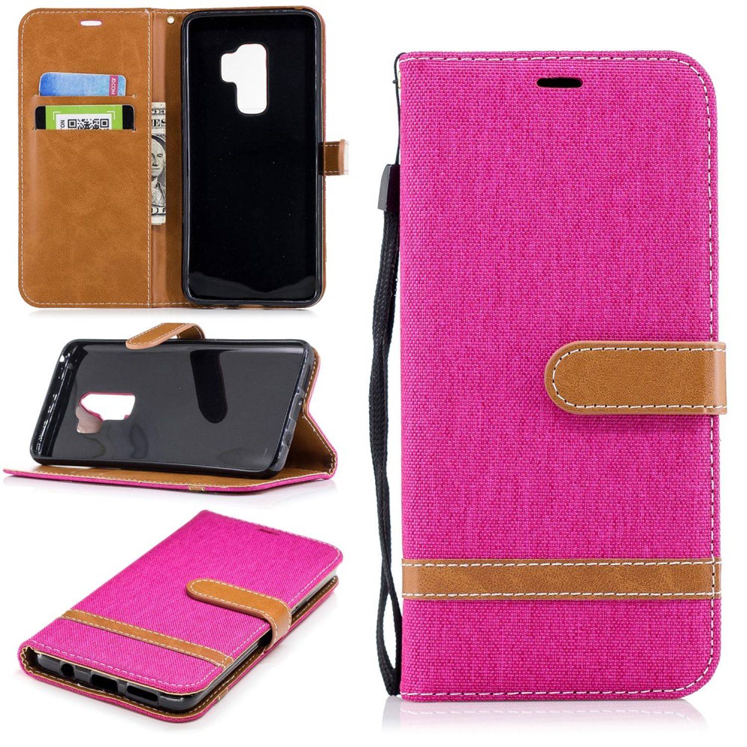 Samsung Galaxy S9 Plus Handyhülle Bookcover Rosa