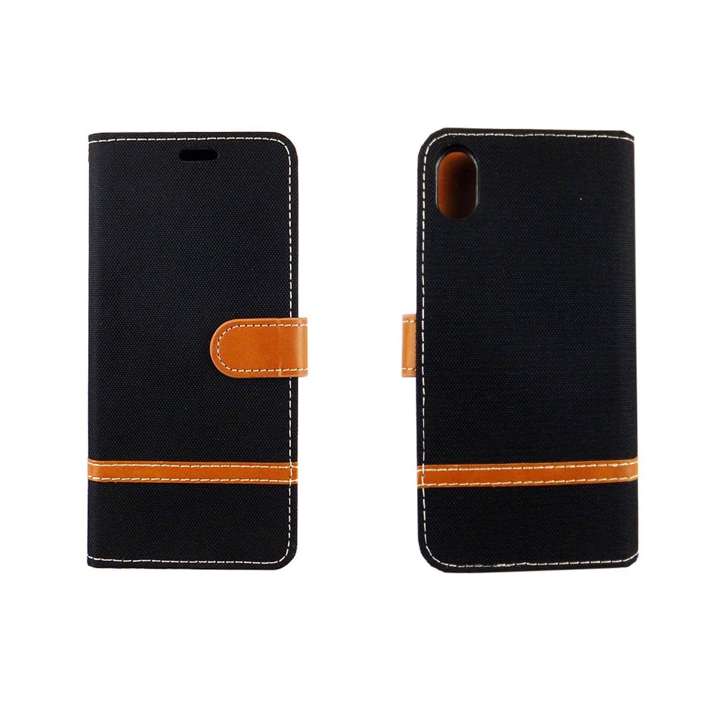 Apple iPhone XS Handyhülle Bookcover Schwarz