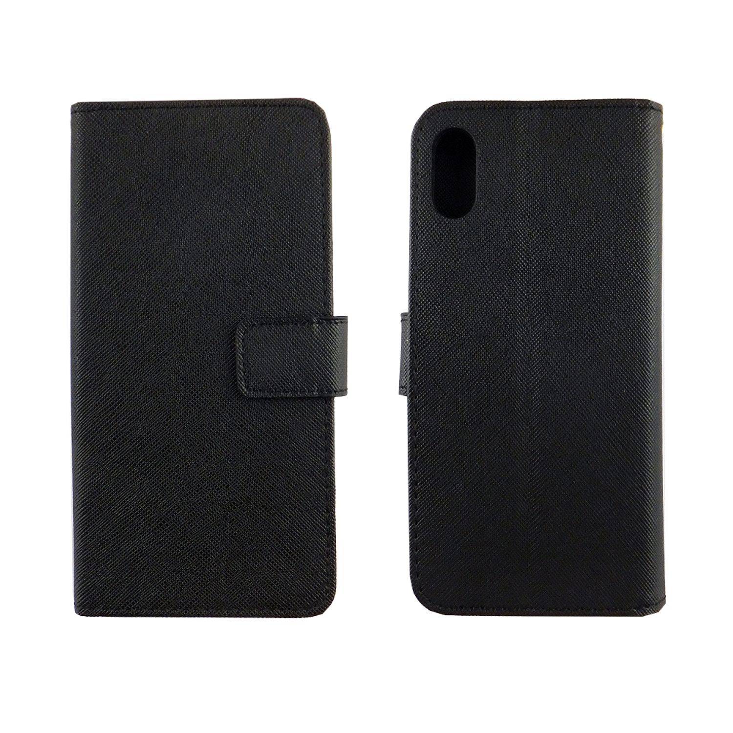 Apple iPhone XS Handyhülle Bookcover Schwarz