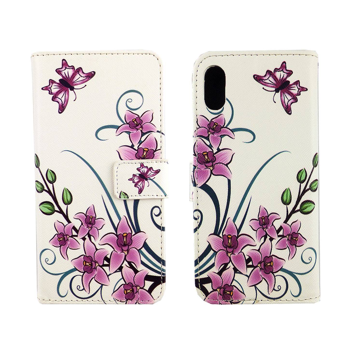 Apple iPhone XS Handyhülle Bookcover Weiß
