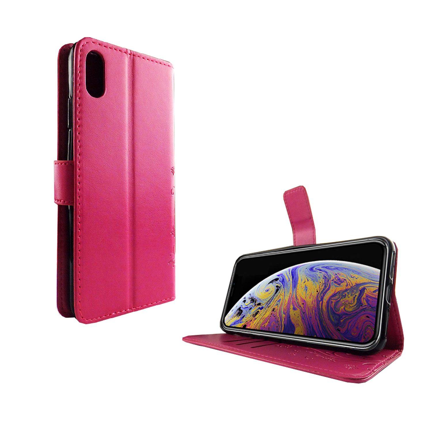 Apple iPhone XS Max Handyhülle Bookcover Rosa