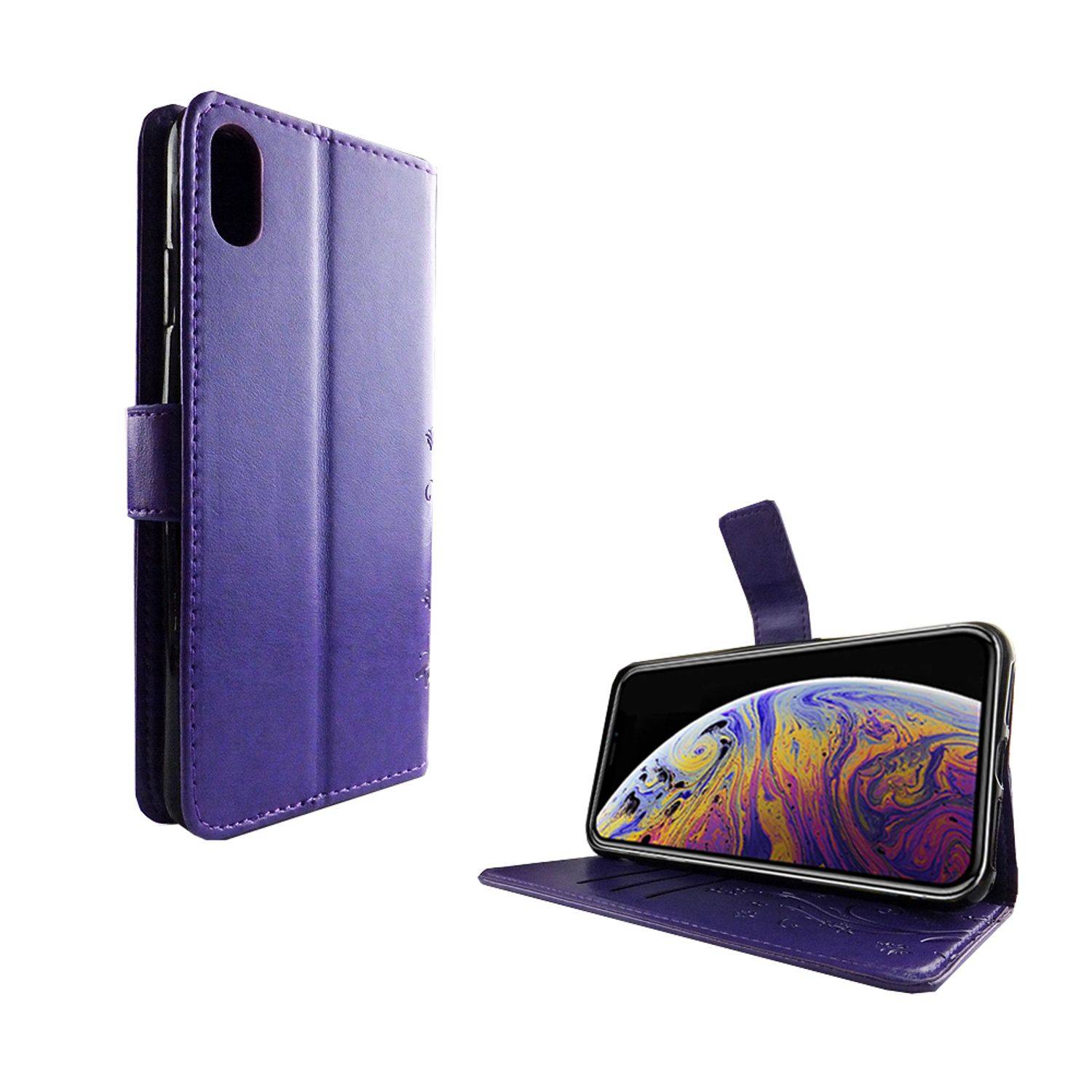 Apple iPhone XS Max Handyhülle Bookcover Violett