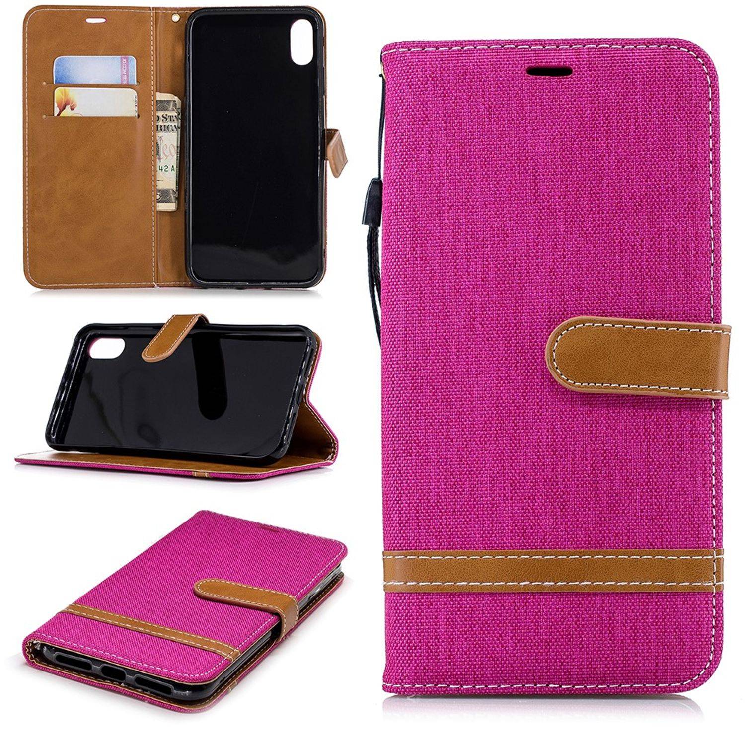 Apple iPhone XS Max Handyhülle Bookcover Rosa
