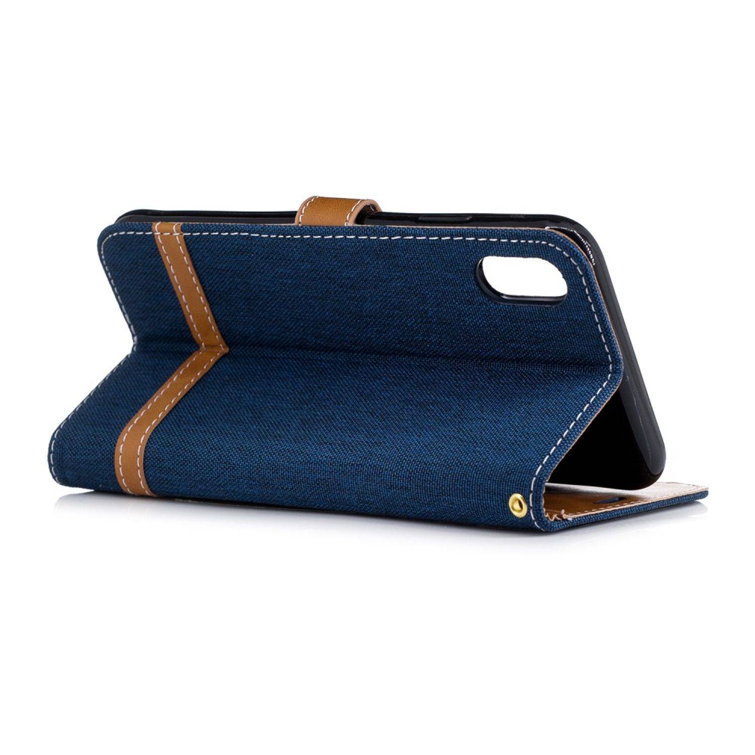 Apple iPhone XS Max Handyhülle Bookcover Blau