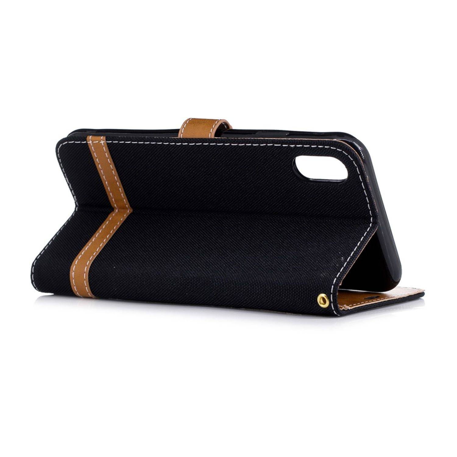 Apple iPhone XS Max Handyhülle Bookcover Schwarz