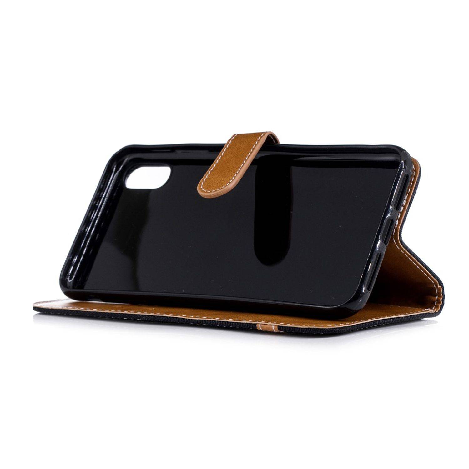 Apple iPhone XS Max Handyhülle Bookcover Schwarz
