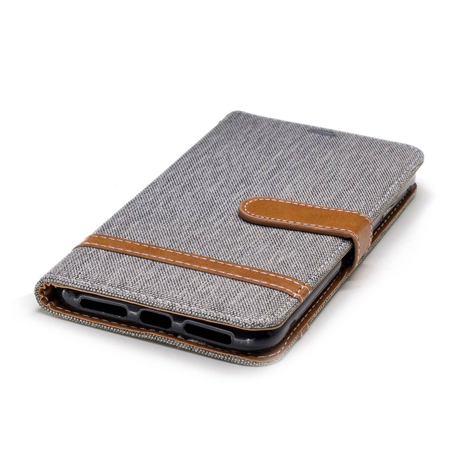 Apple iPhone XS Max Handyhülle Bookcover Grau