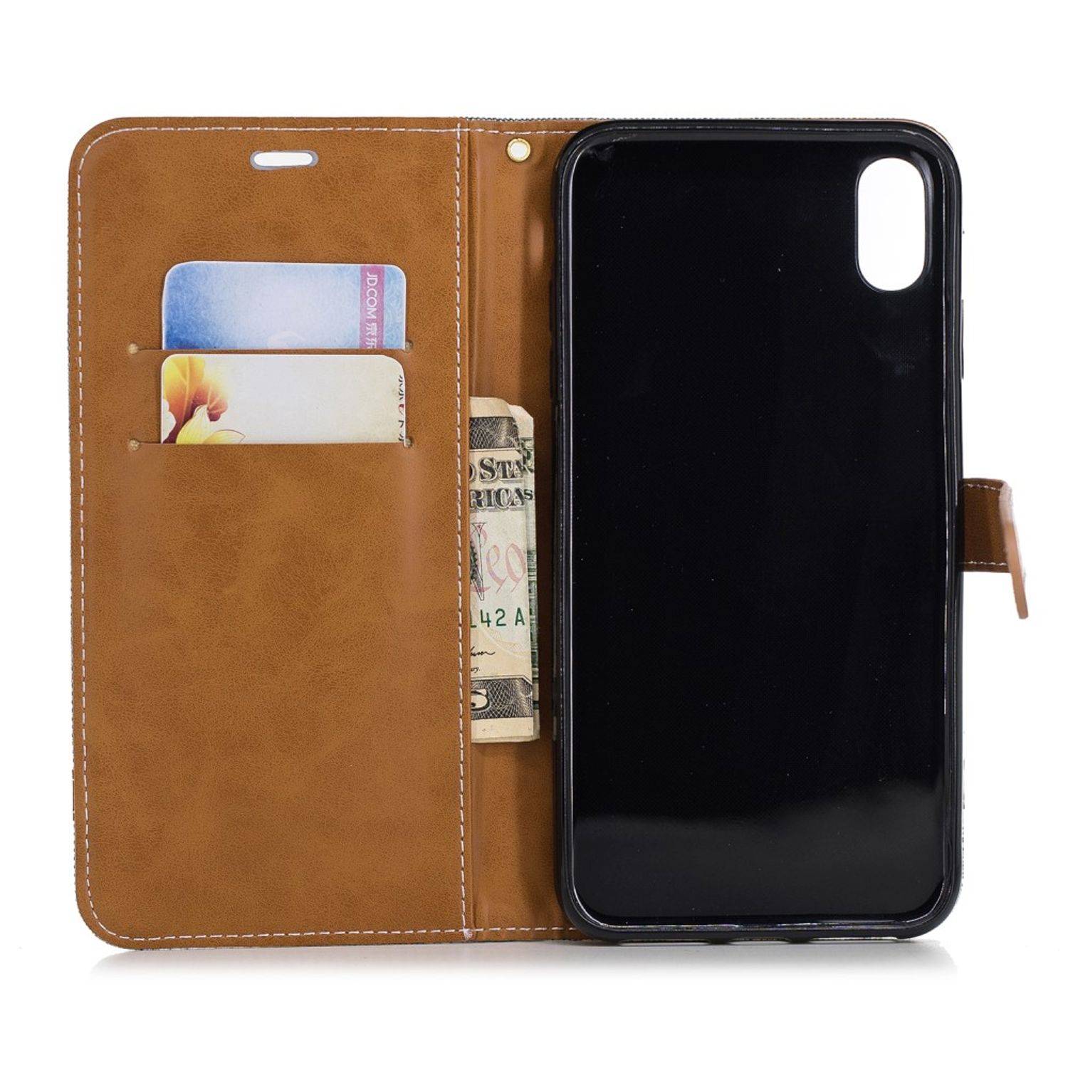 Apple iPhone XS Max Handyhülle Bookcover Grau