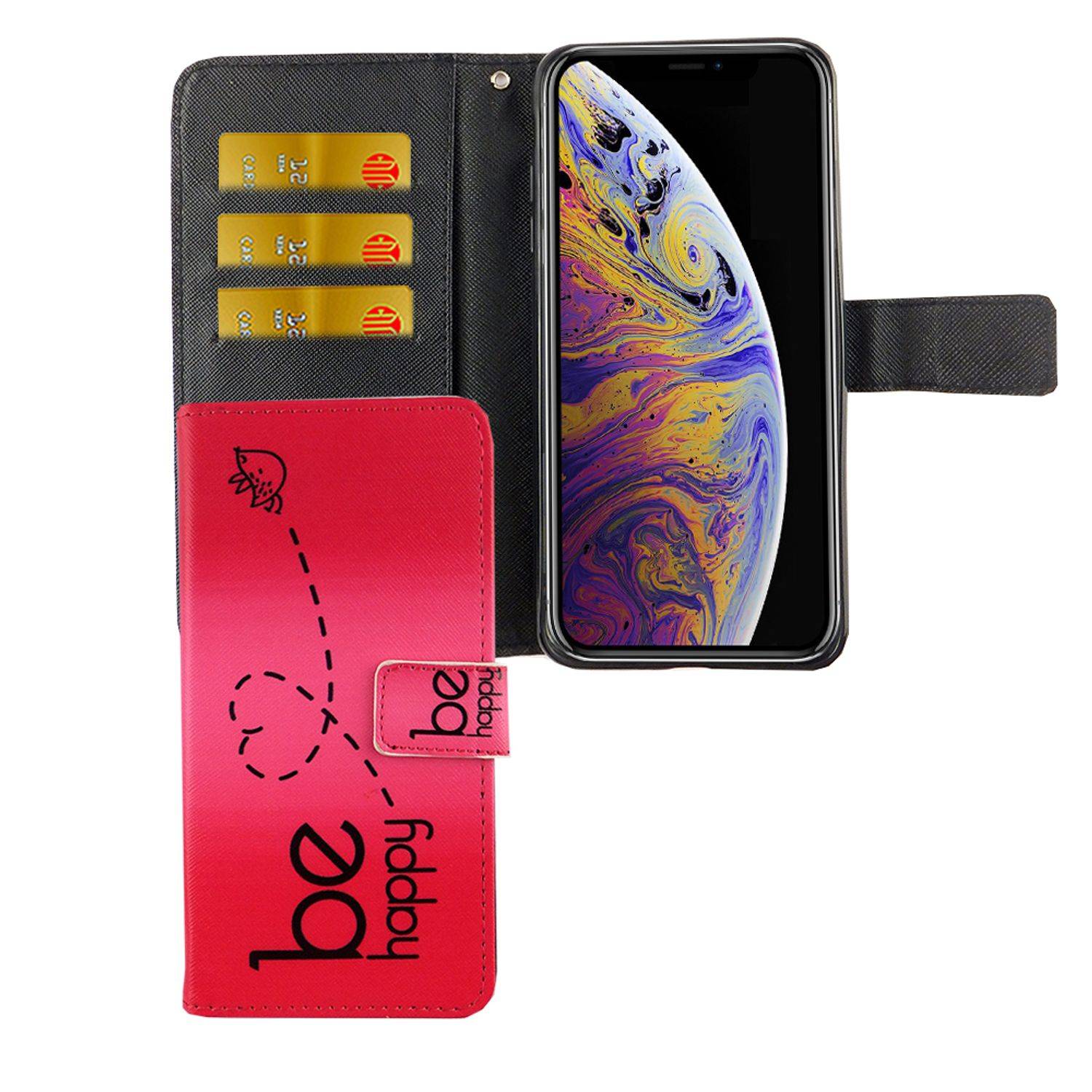 Apple iPhone XS Max Handyhülle Bookcover Rosa