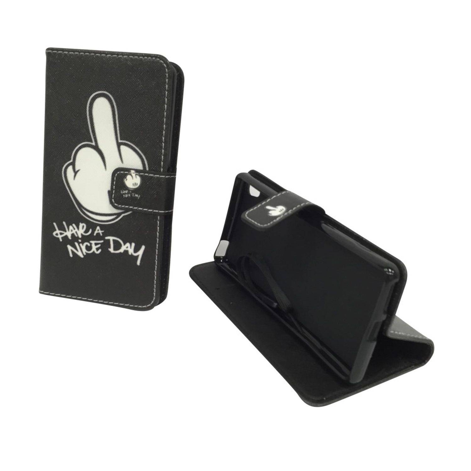 Sony Xperia XA Handyhülle Bookcover Schwarz