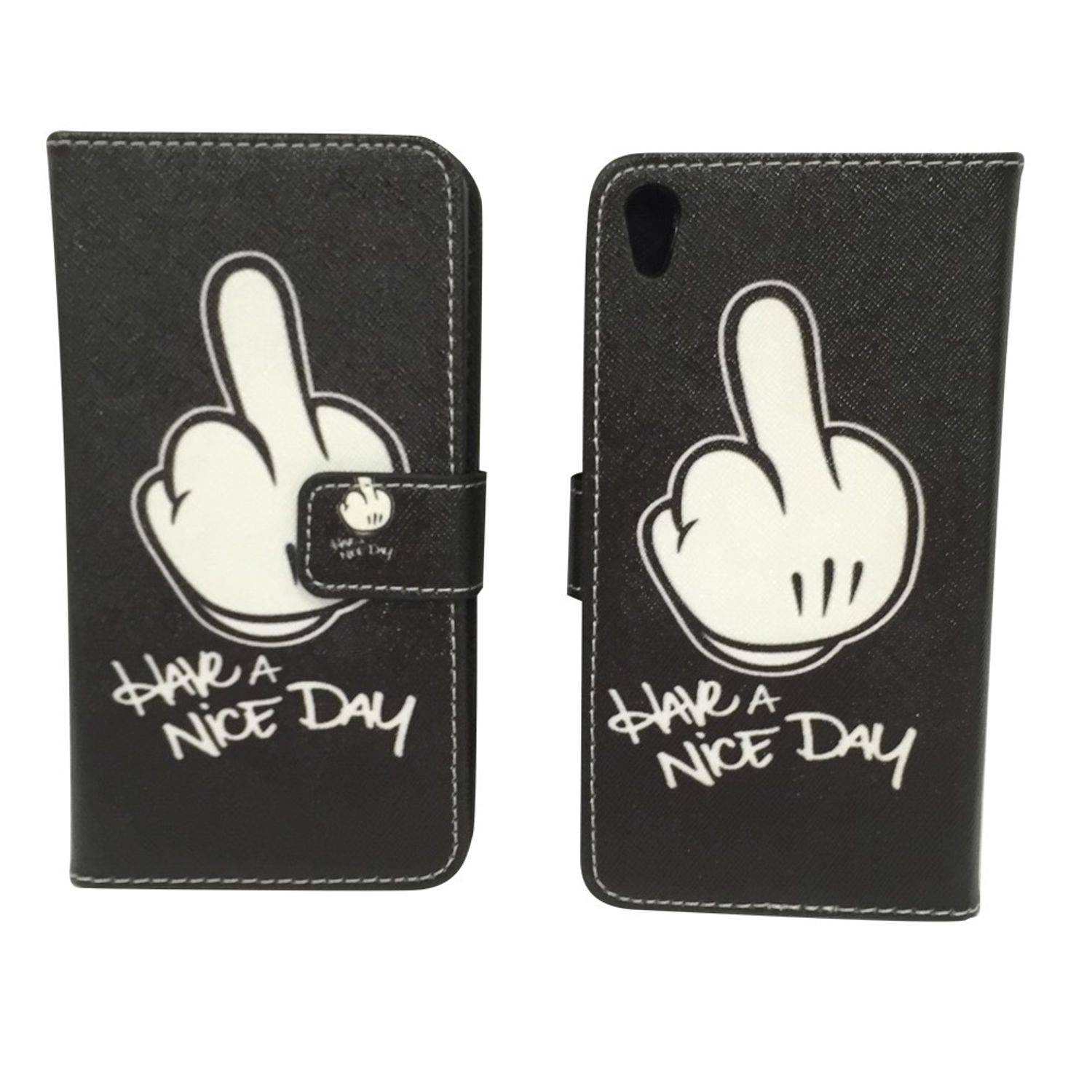 Sony Xperia XA Handyhülle Bookcover Schwarz