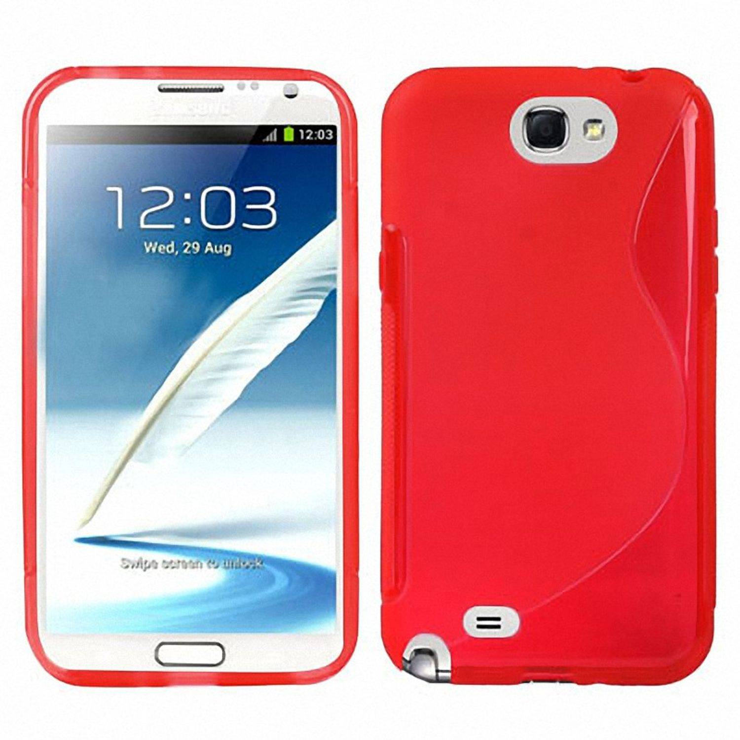 Samsung Galaxy Note 2 N7100 Handyhülle Backcover Rot