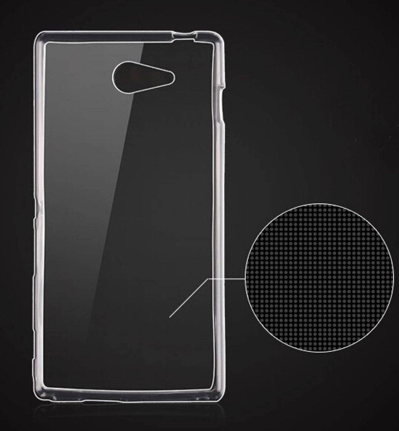 Sony Xperia M2 Handyhülle Ultra Dünn Bumper Backcover Transparent