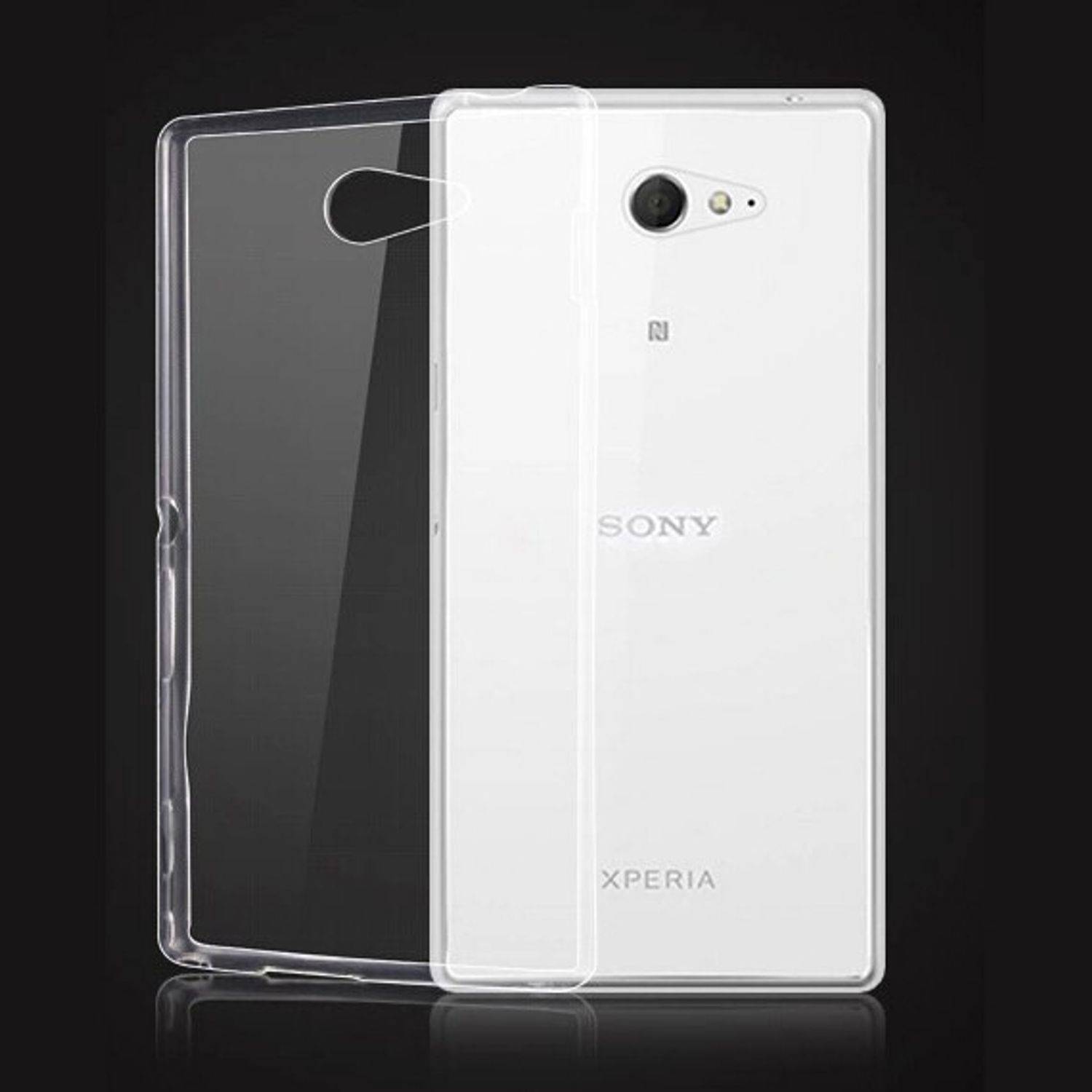 Sony Xperia M2 Handyhülle Ultra Dünn Bumper Backcover Transparent