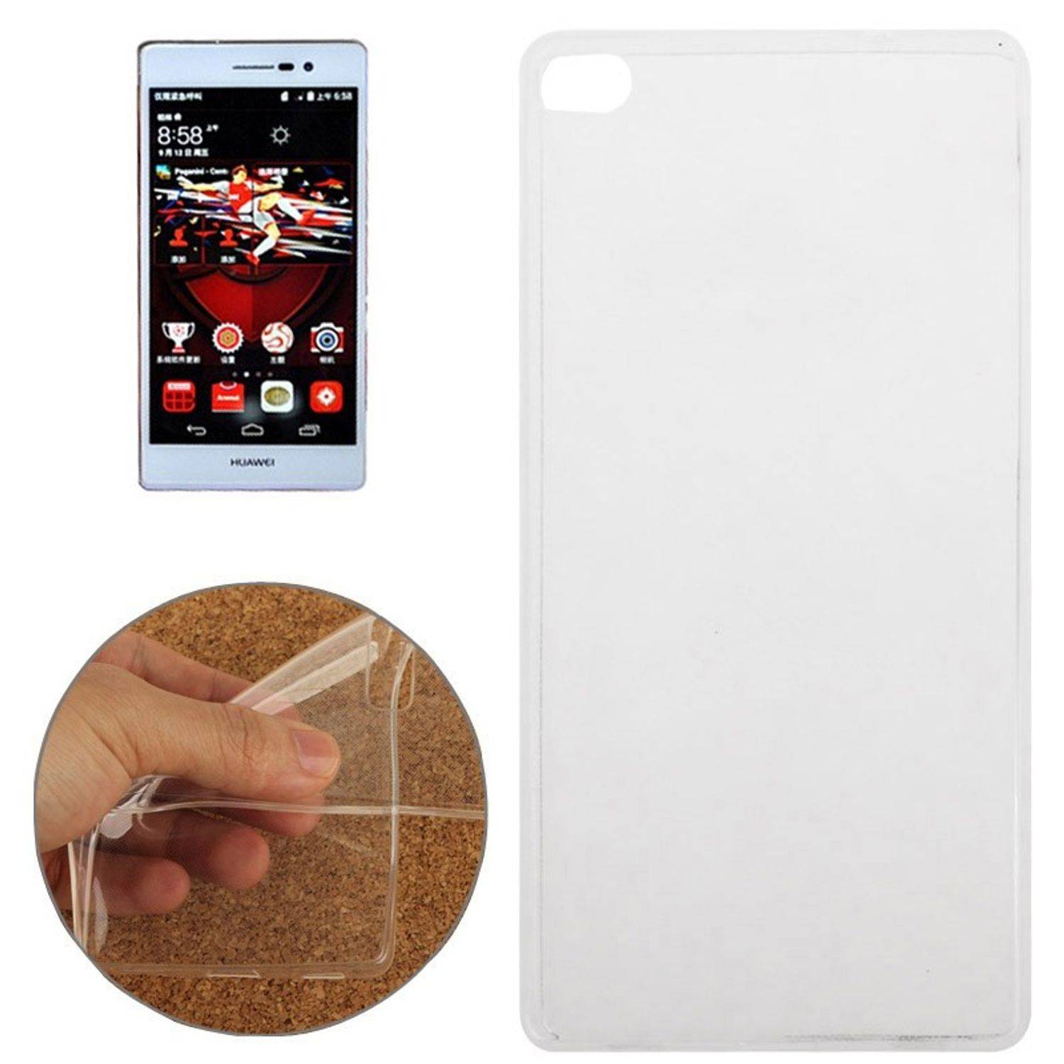 Huawei P8 Handyhülle Ultra Dünn Bumper Backcover Transparent